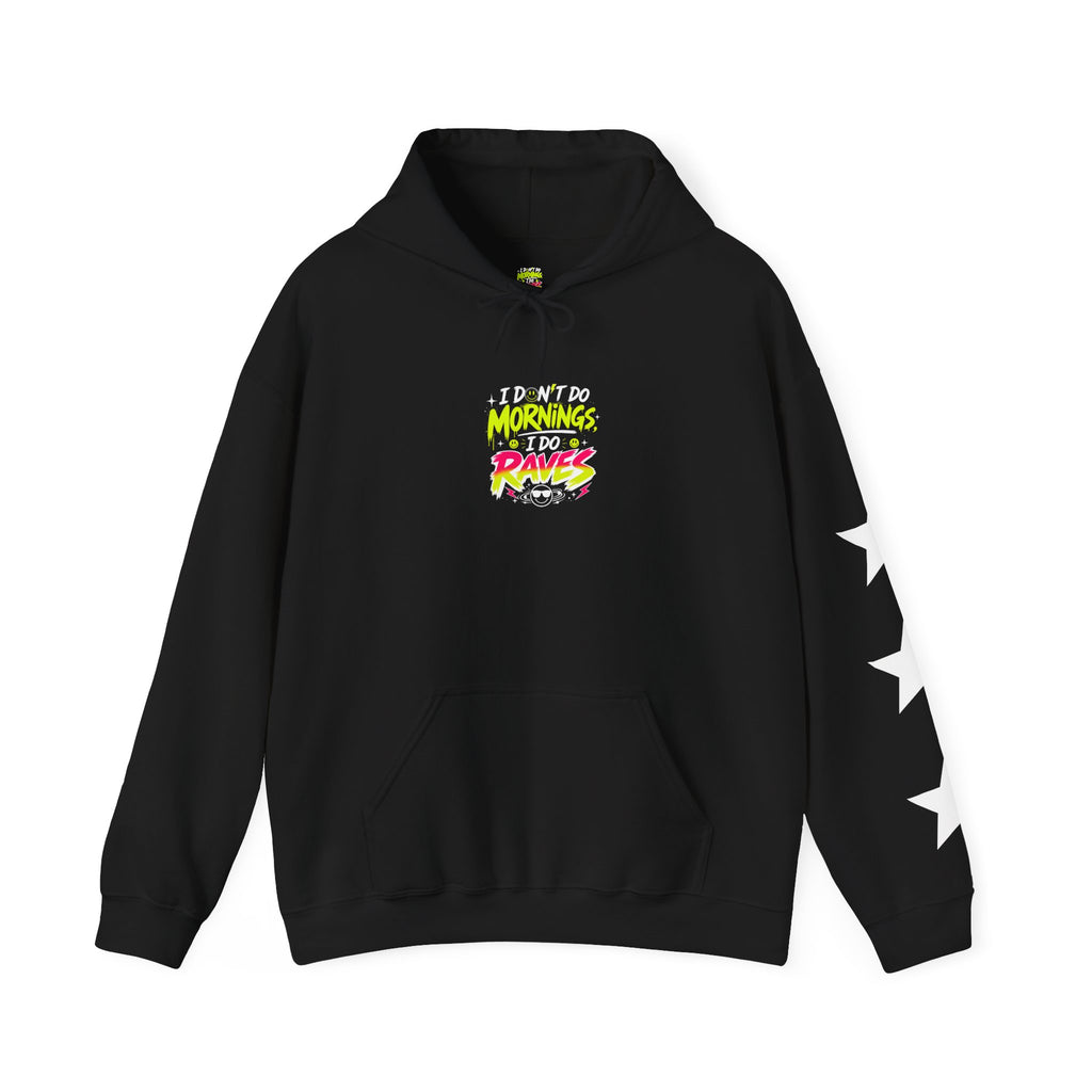 PHILIA — After Rave Hoodie | I Don't Do Mornings Retro Graphic