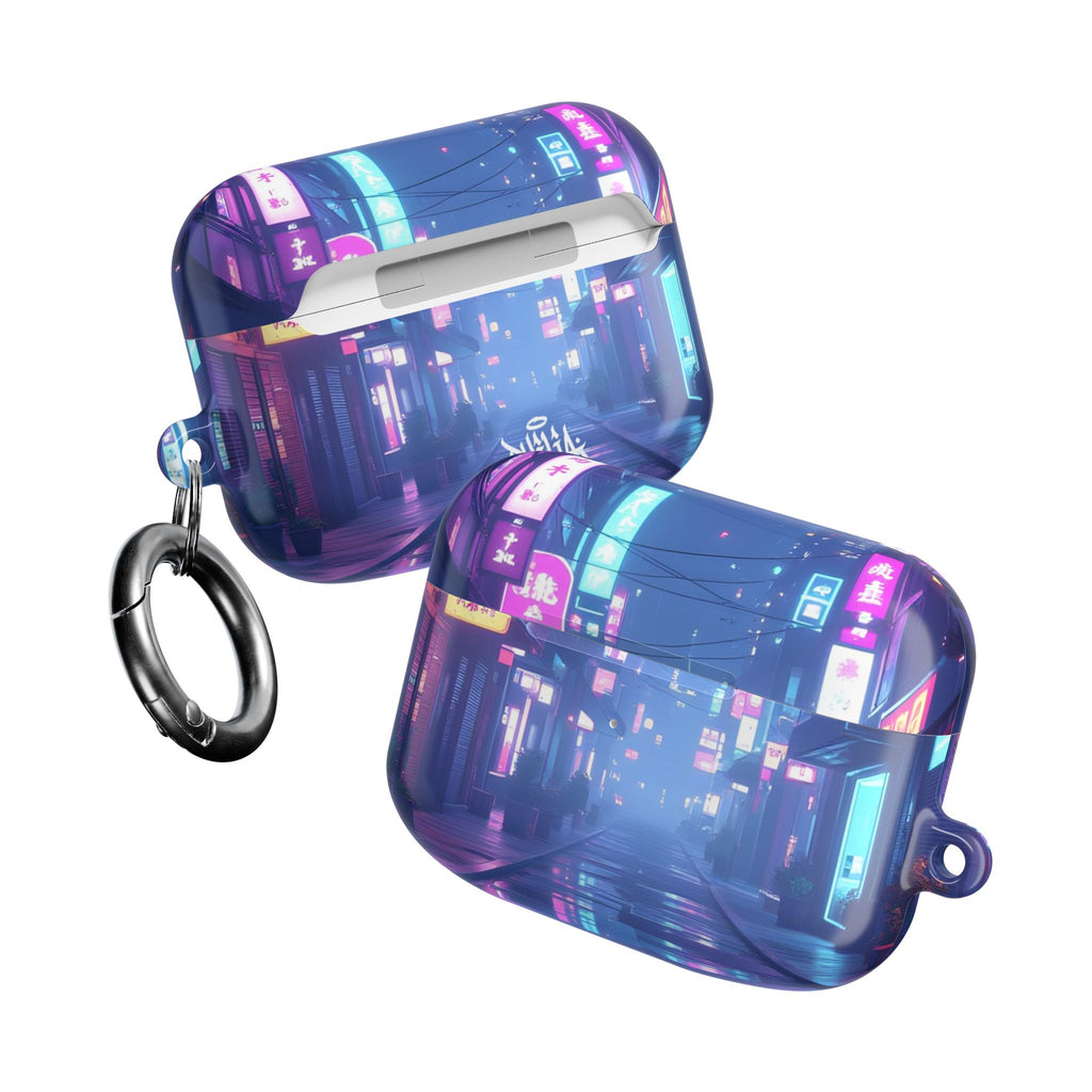 Cyberpunk Neon City Nightscape AirPod Case