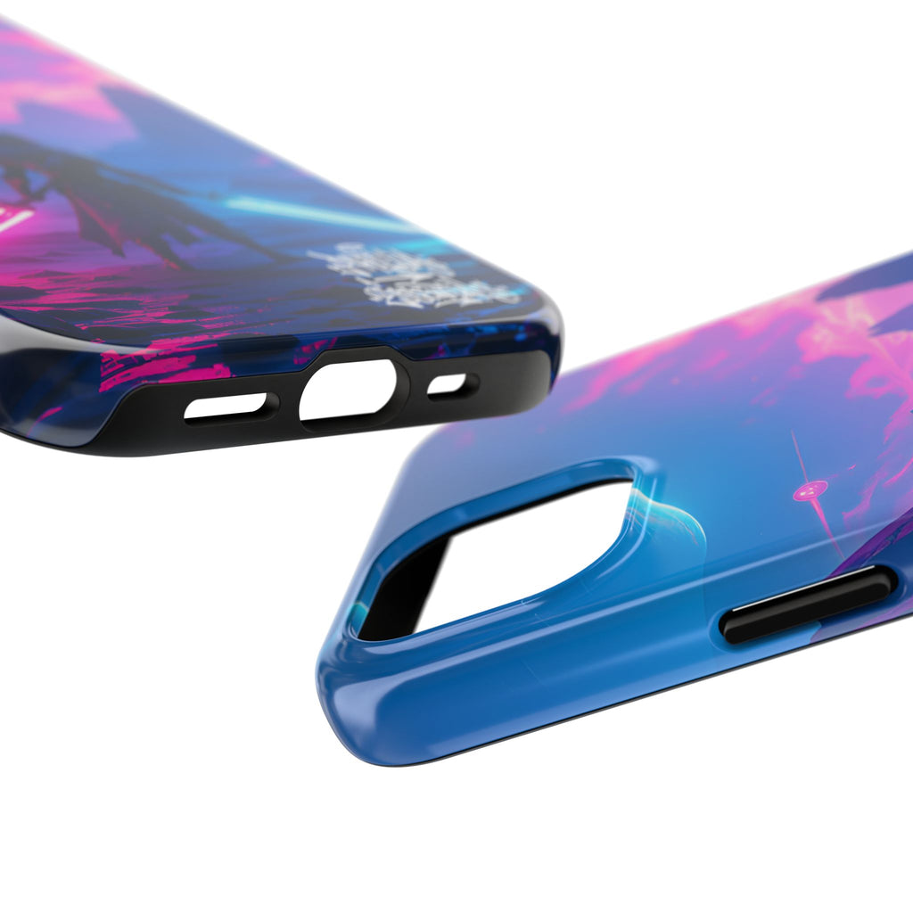 PHILIA — Neon Duelist Phone Case | Sci-Fi Rave Landscape