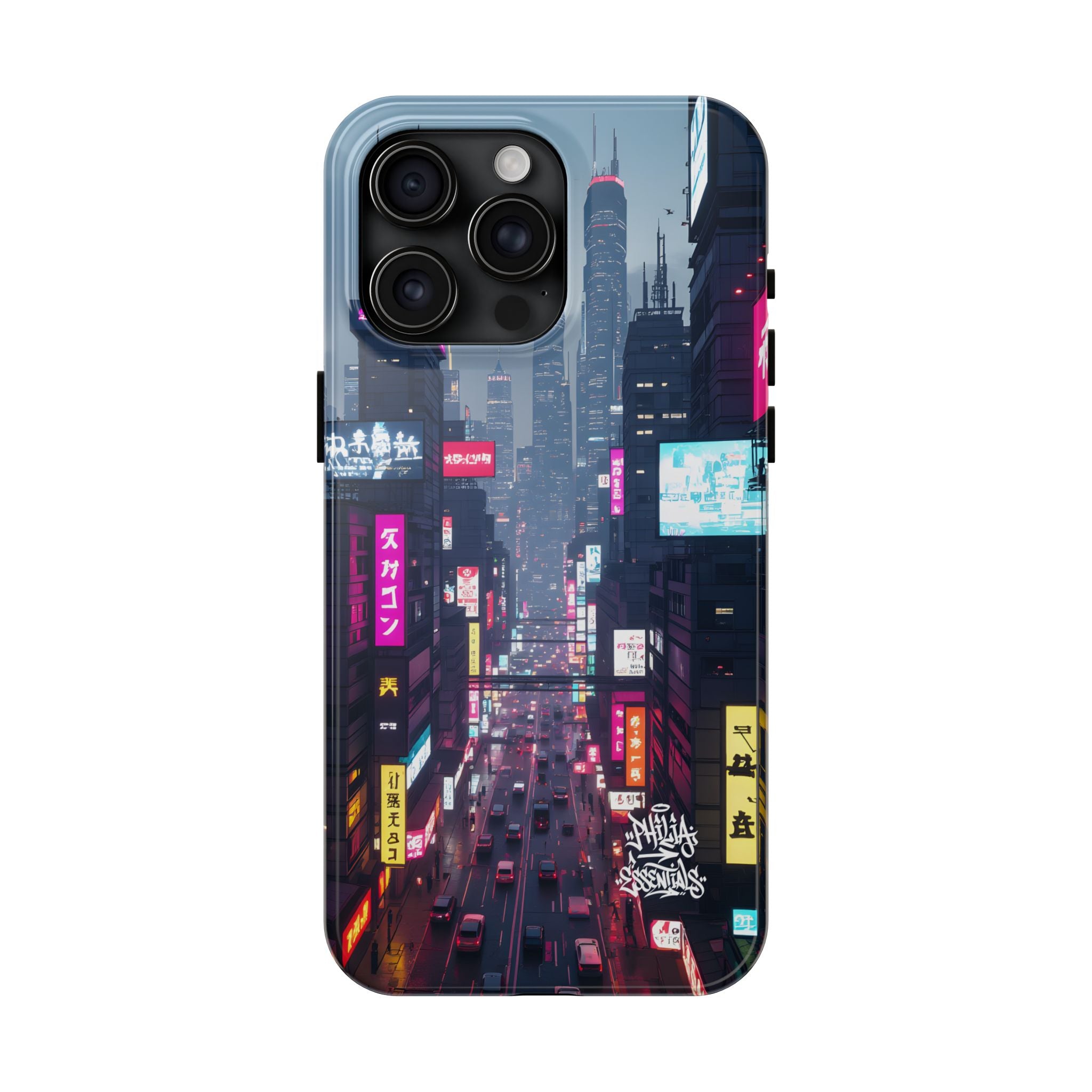 PHILIA — Cyberpunk City Phone Case | Futuristic Night Skyline