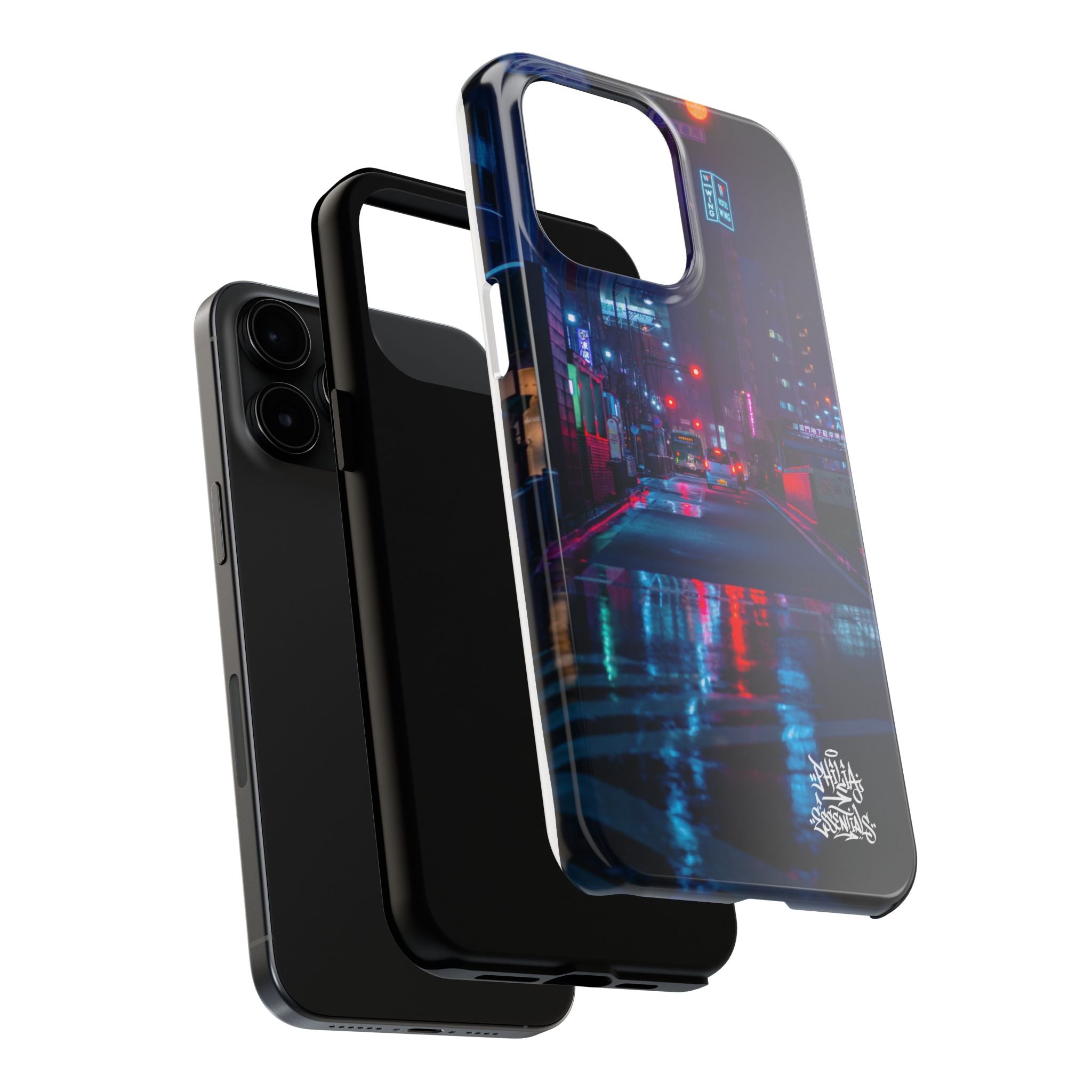 PHILIA — Neon City Rain Phone Case | Cyberpunk EDM Cover