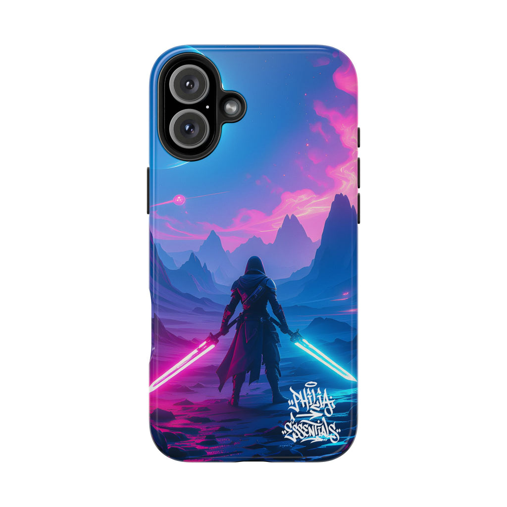 PHILIA — Neon Duelist Phone Case | Sci-Fi Rave Landscape