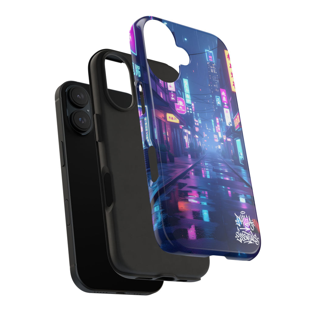 PHILIA — Neon City Street Phone Case | Cyberpunk Nightscape