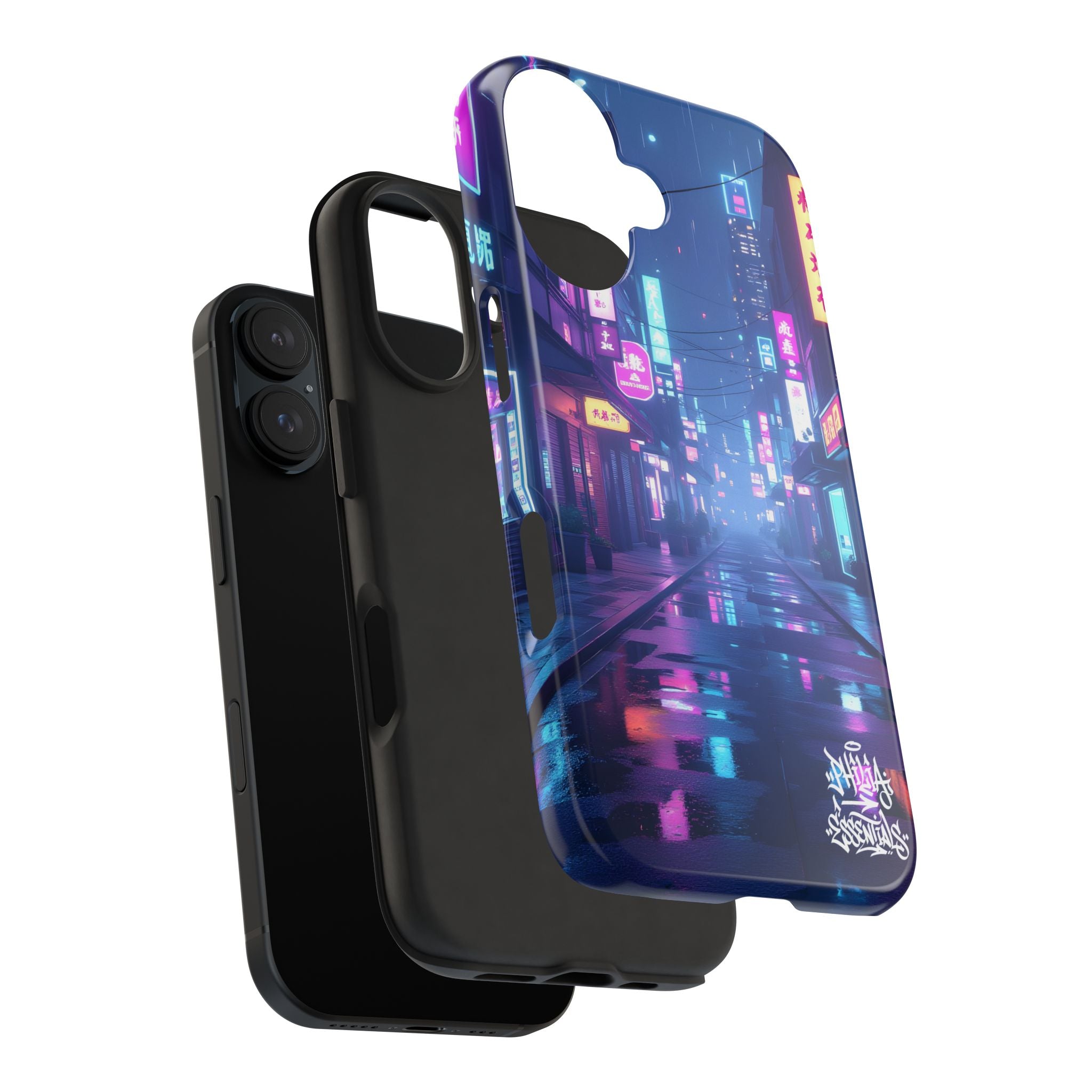 PHILIA — Neon City Street Phone Case | Cyberpunk Nightscape