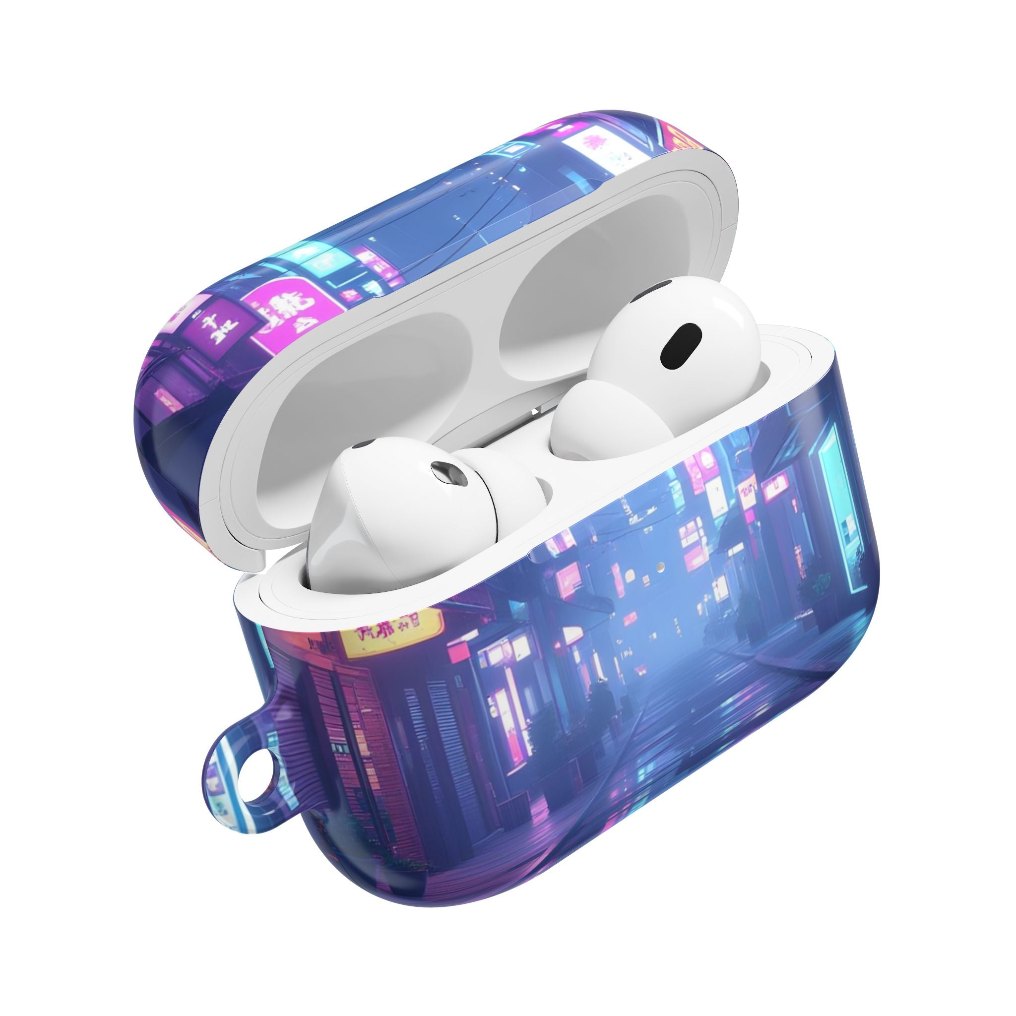 Cyberpunk Neon City Nightscape AirPod Case