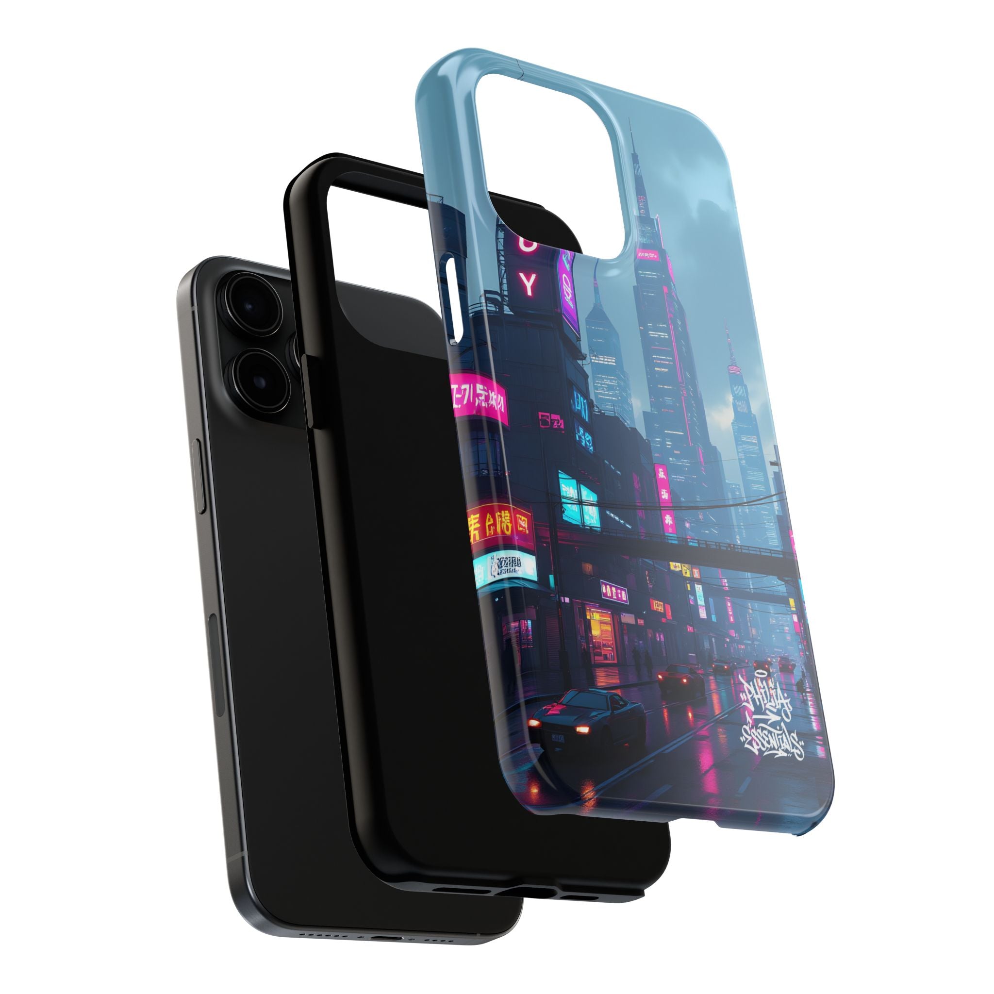 PHILIA — Neon Skyline Phone Case | Futuristic Festival Cover