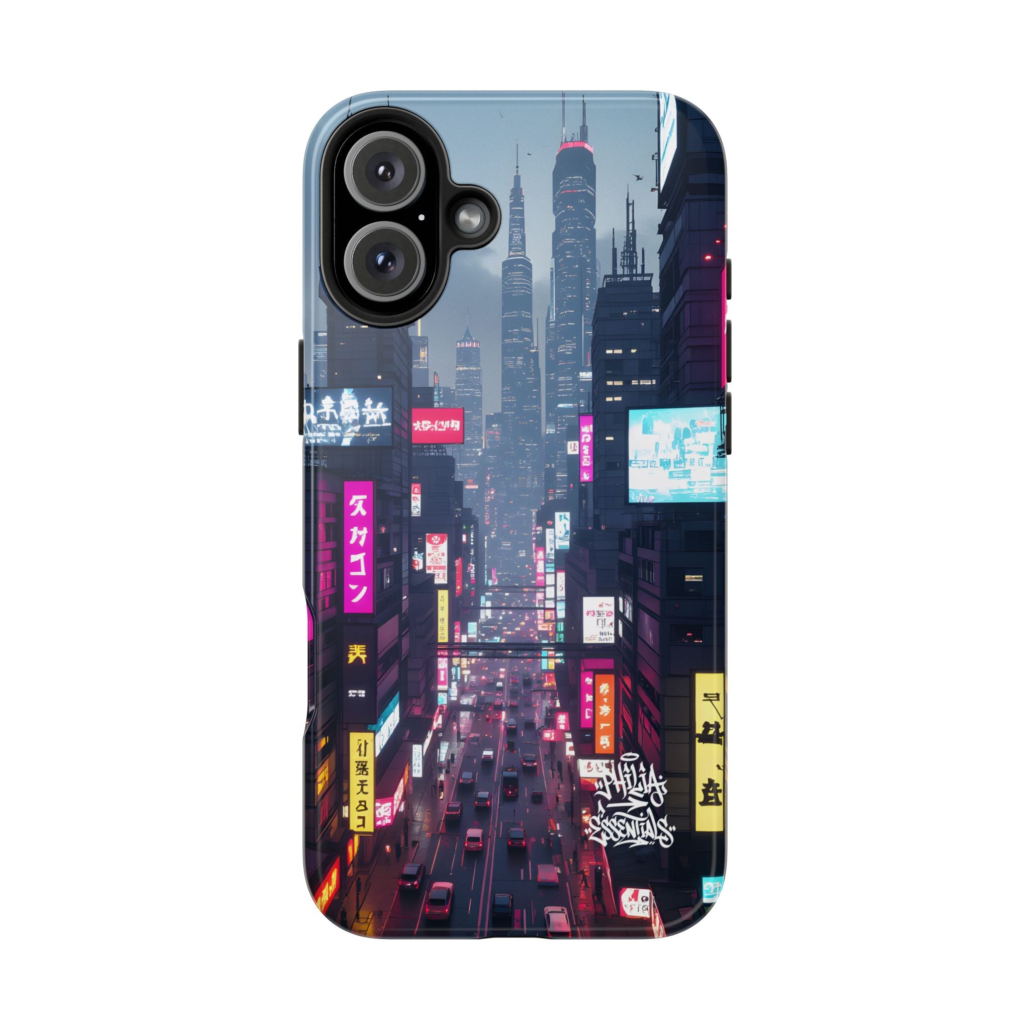 PHILIA — Cyberpunk City Phone Case | Futuristic Night Skyline