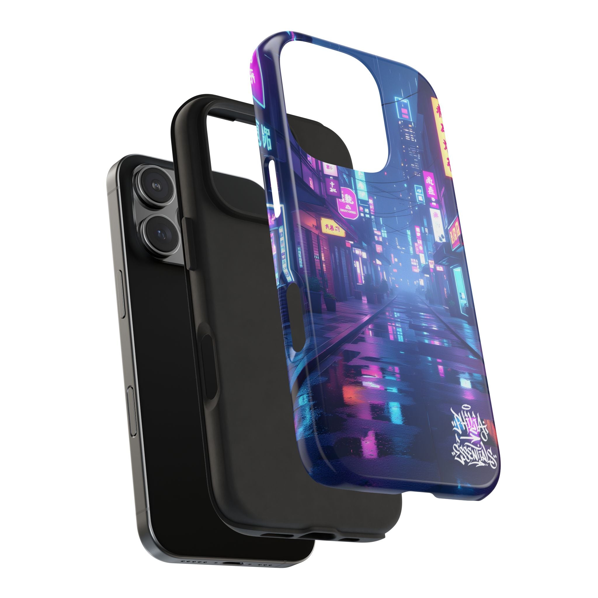PHILIA — Neon City Street Phone Case | Cyberpunk Nightscape