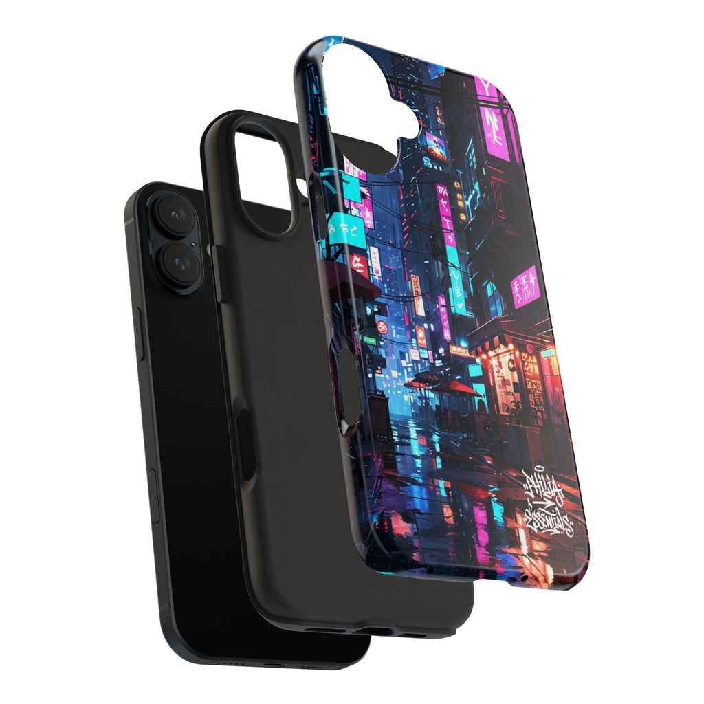 PHILIA — Neon City Alley Phone Case | Cyberpunk Tokyo Night