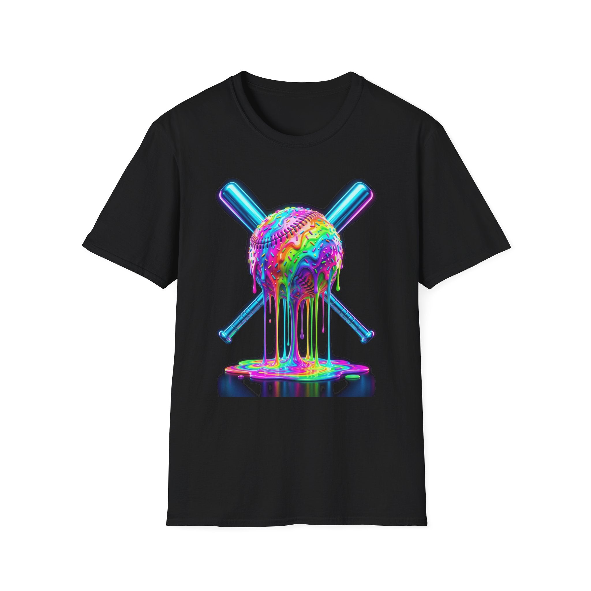PHILIA — Neon Drip Baseball Tee | Vaporwave Rave Festival