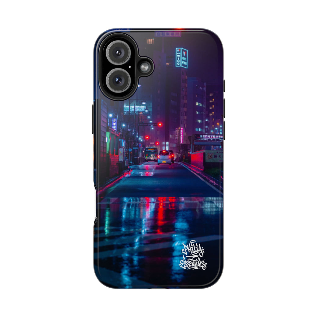 PHILIA — Neon City Rain Phone Case | Cyberpunk EDM Cover