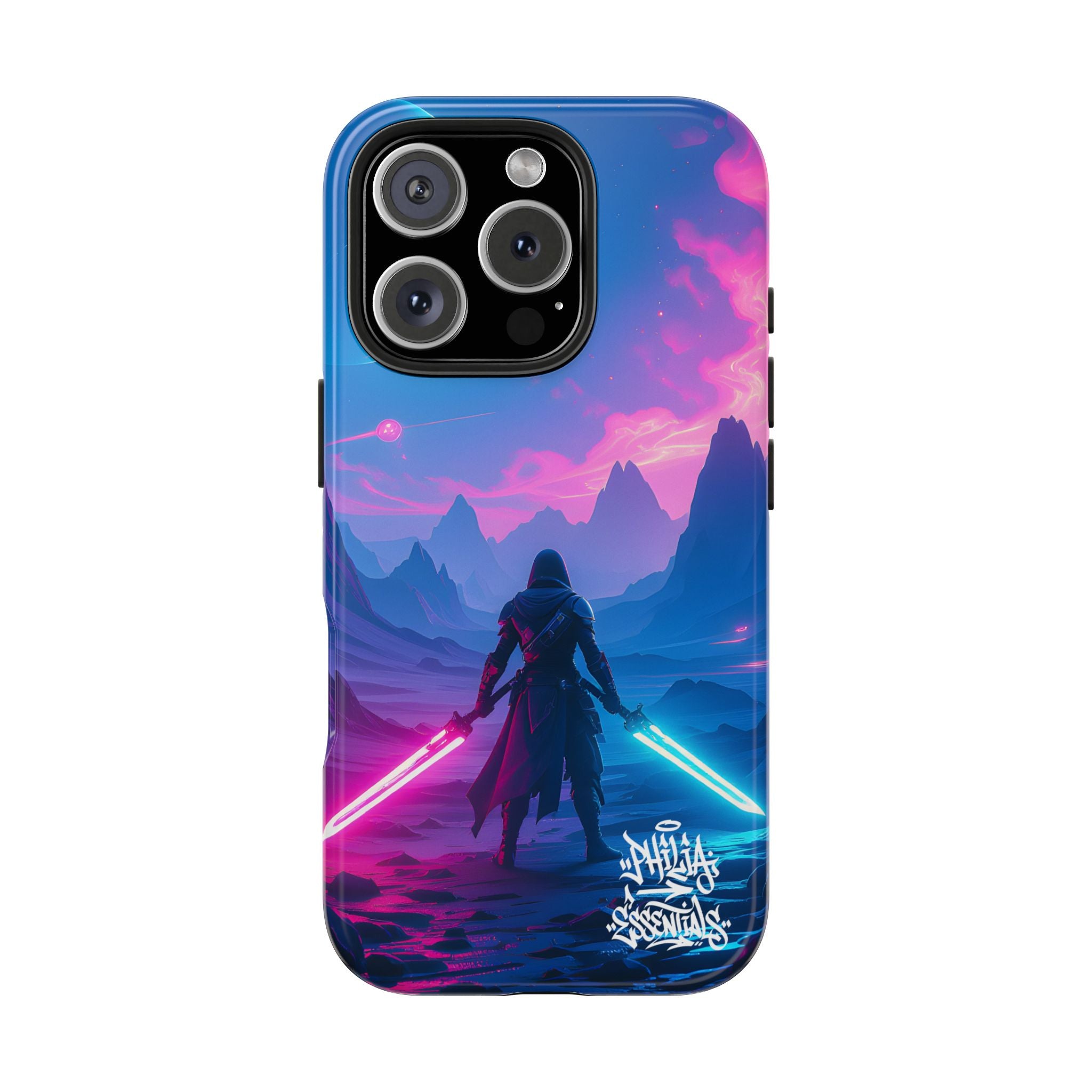 PHILIA — Neon Duelist Phone Case | Sci-Fi Rave Landscape