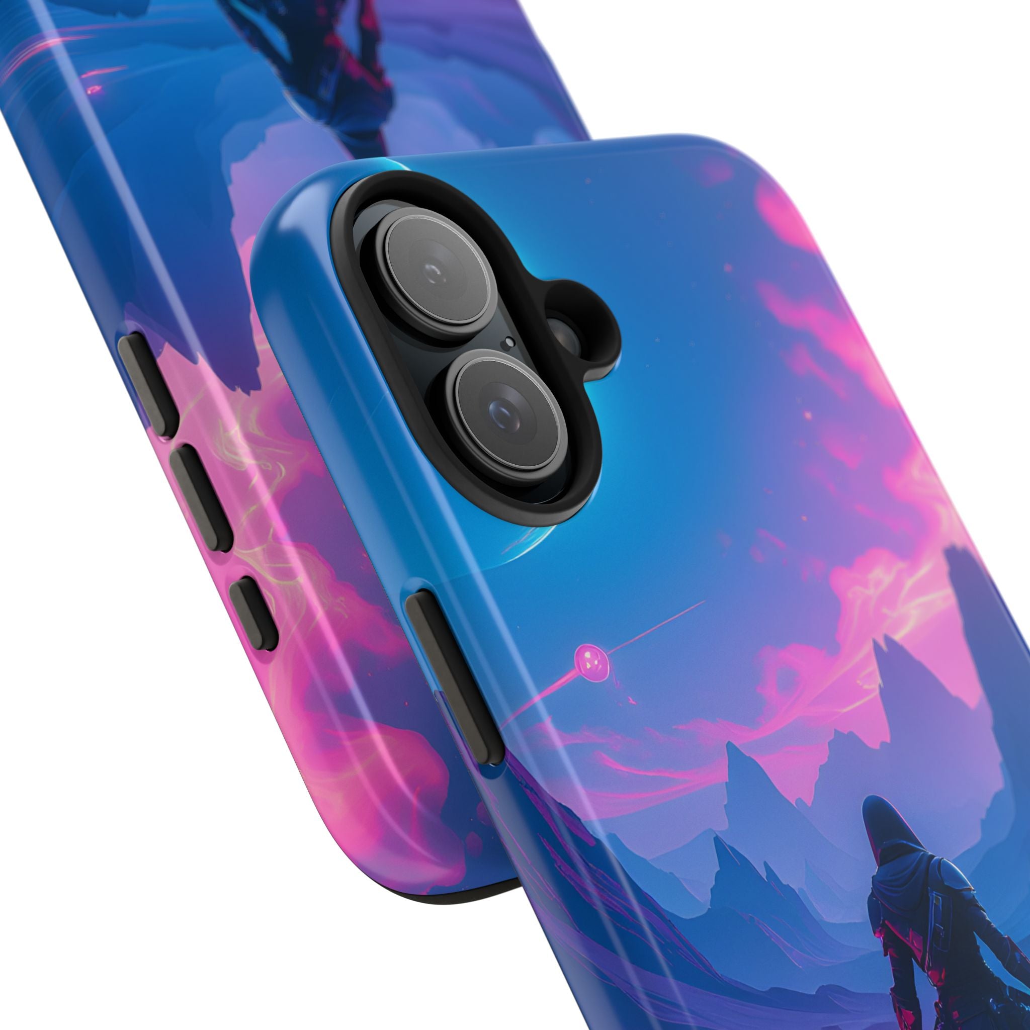 PHILIA — Neon Duelist Phone Case | Sci-Fi Rave Landscape