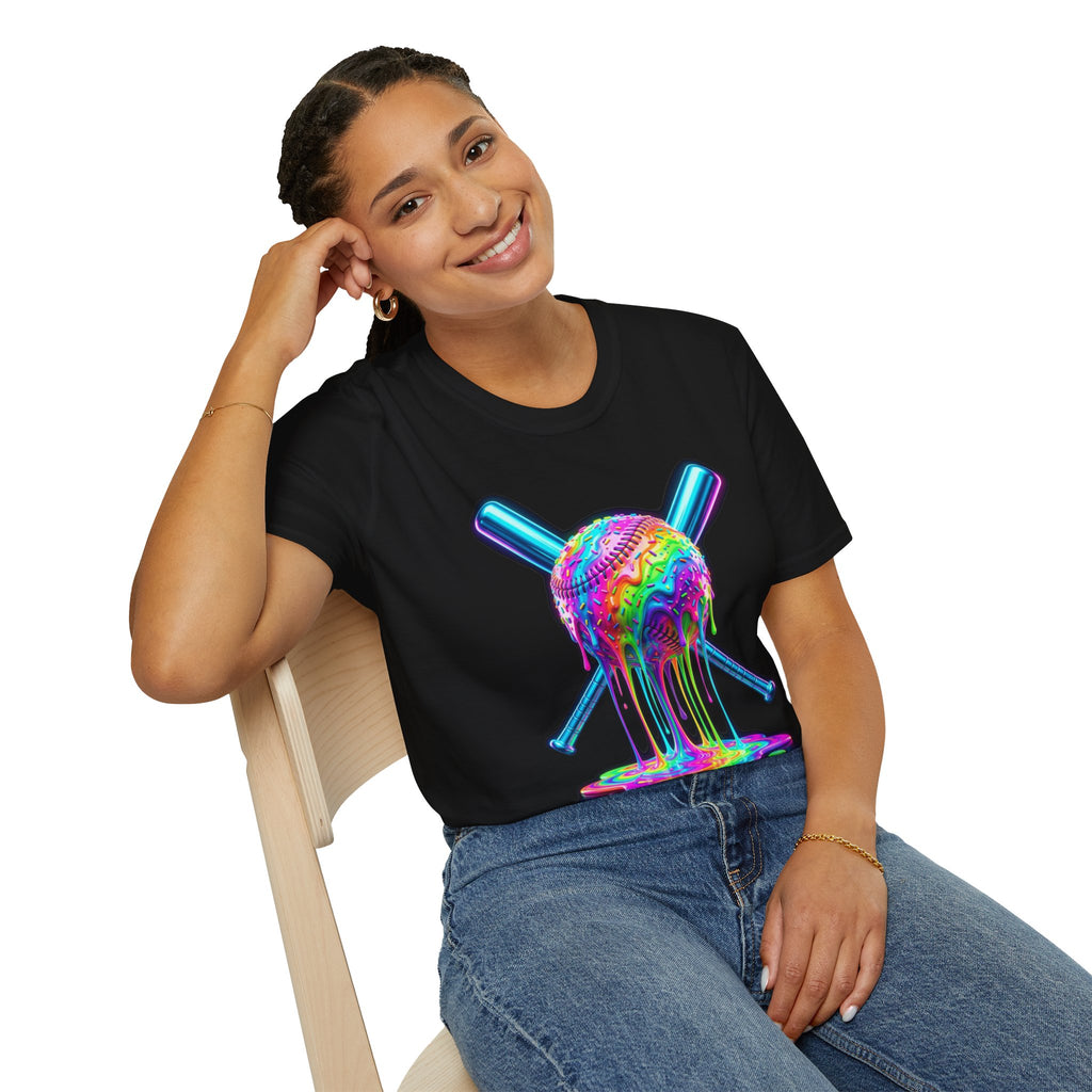 PHILIA — Neon Drip Baseball Tee | Vaporwave Rave Festival
