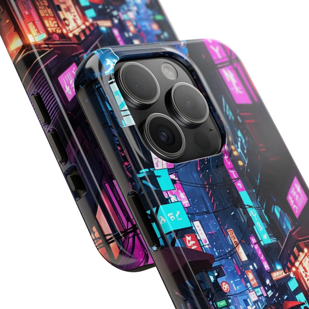 PHILIA — Neon City Alley Phone Case | Cyberpunk Tokyo Night