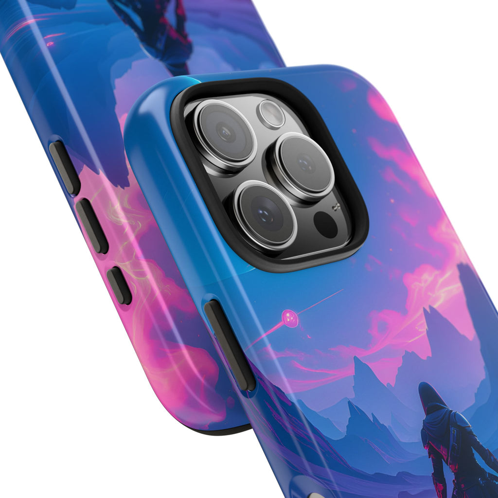 PHILIA — Neon Duelist Phone Case | Sci-Fi Rave Landscape