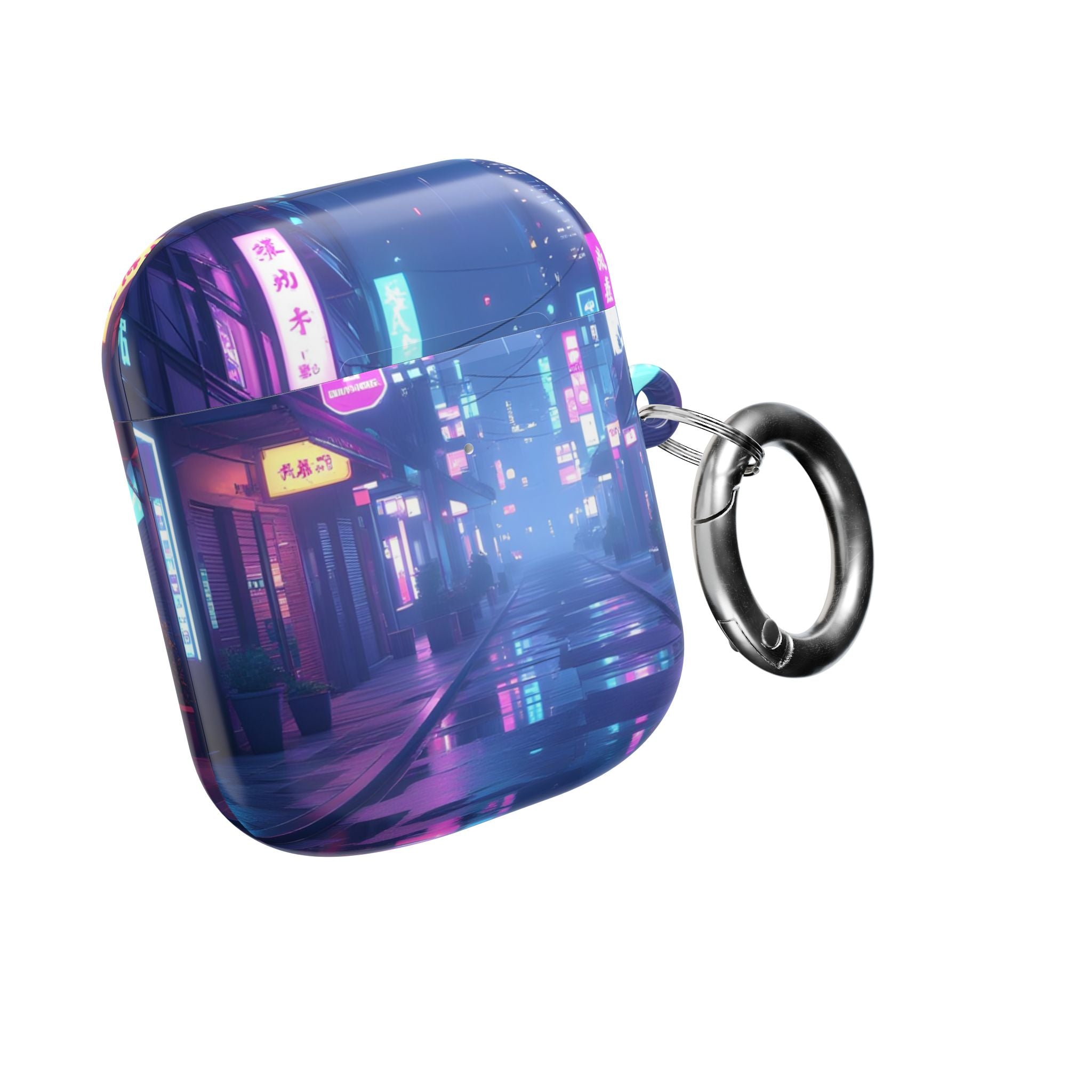 Cyberpunk Neon City Nightscape AirPod Case
