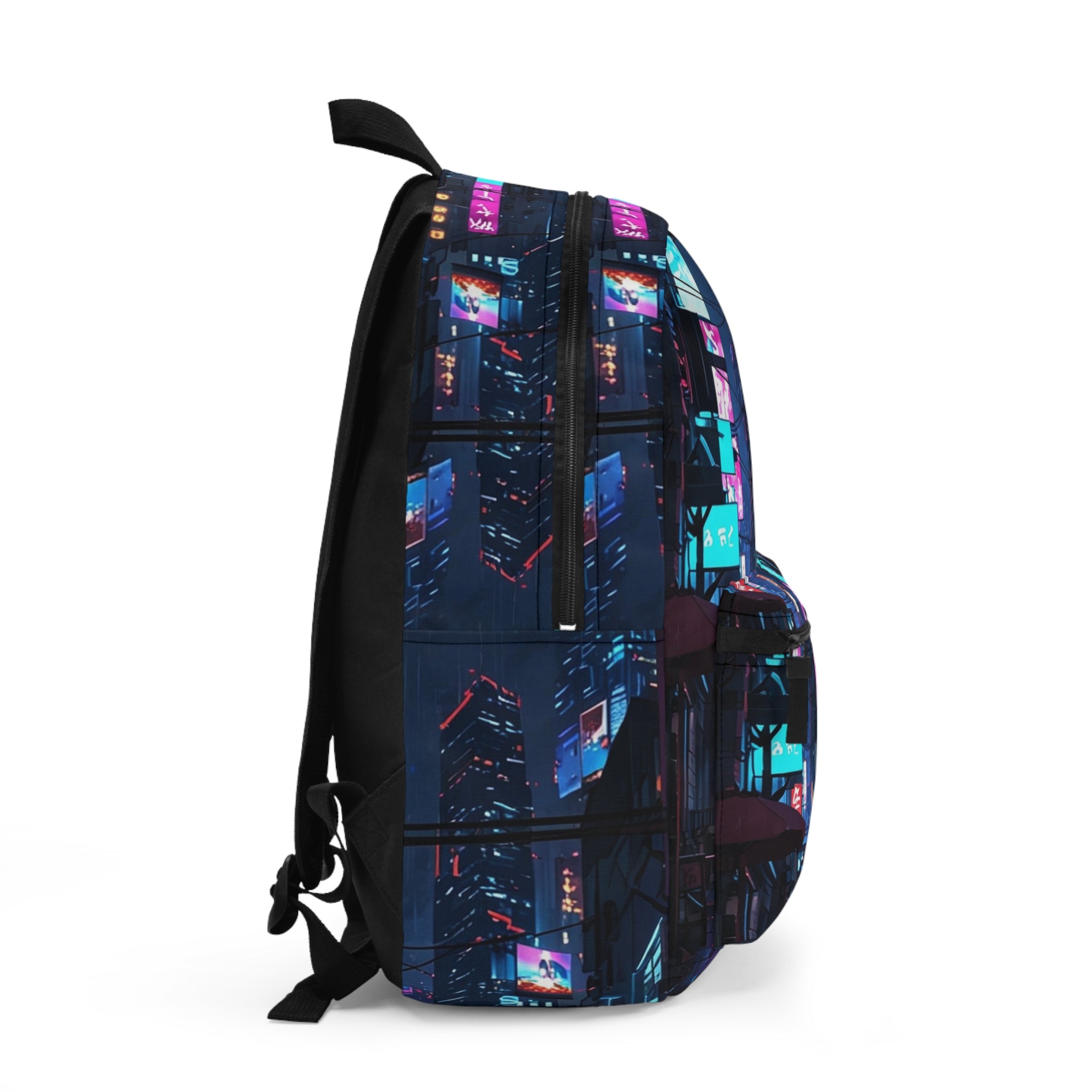 PHILIA — Neon Cityscape Backpack | Cyberpunk Night Street Rave Bag