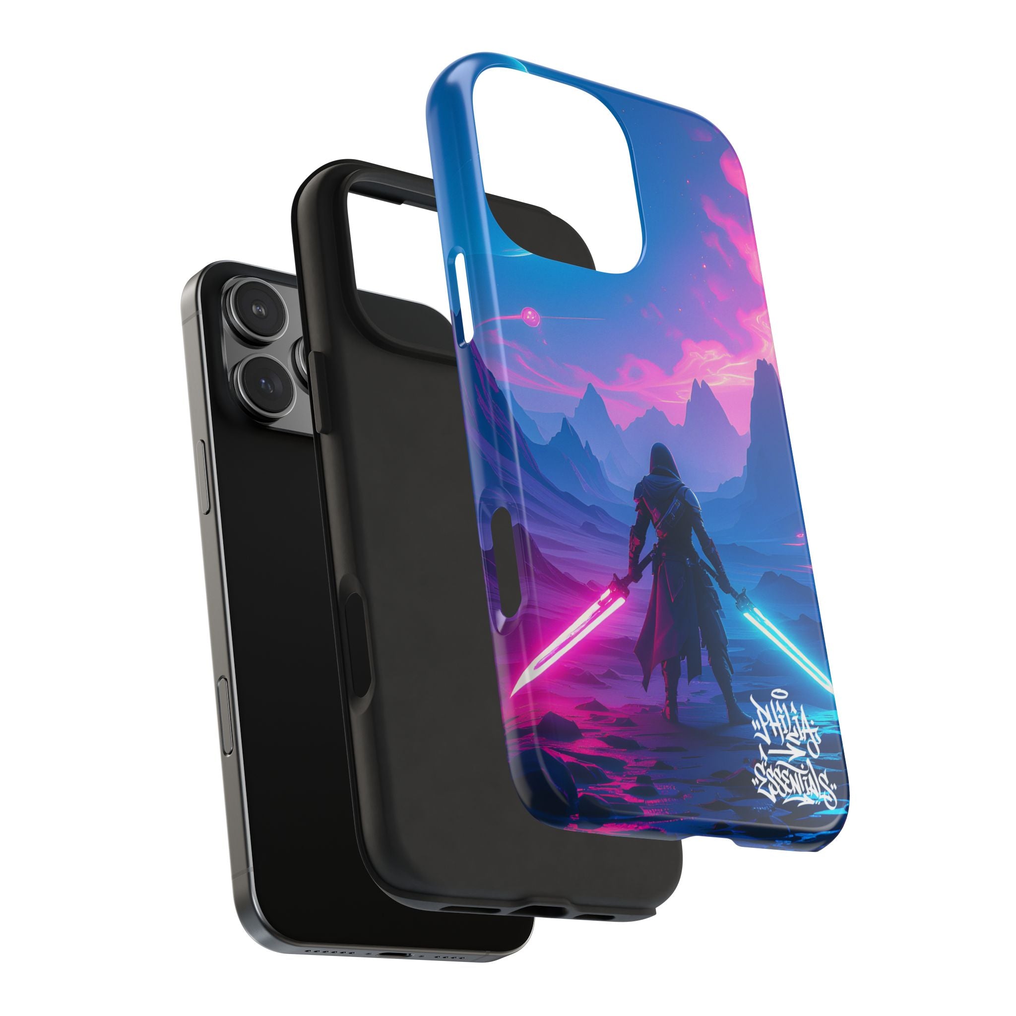 PHILIA — Neon Duelist Phone Case | Sci-Fi Rave Landscape