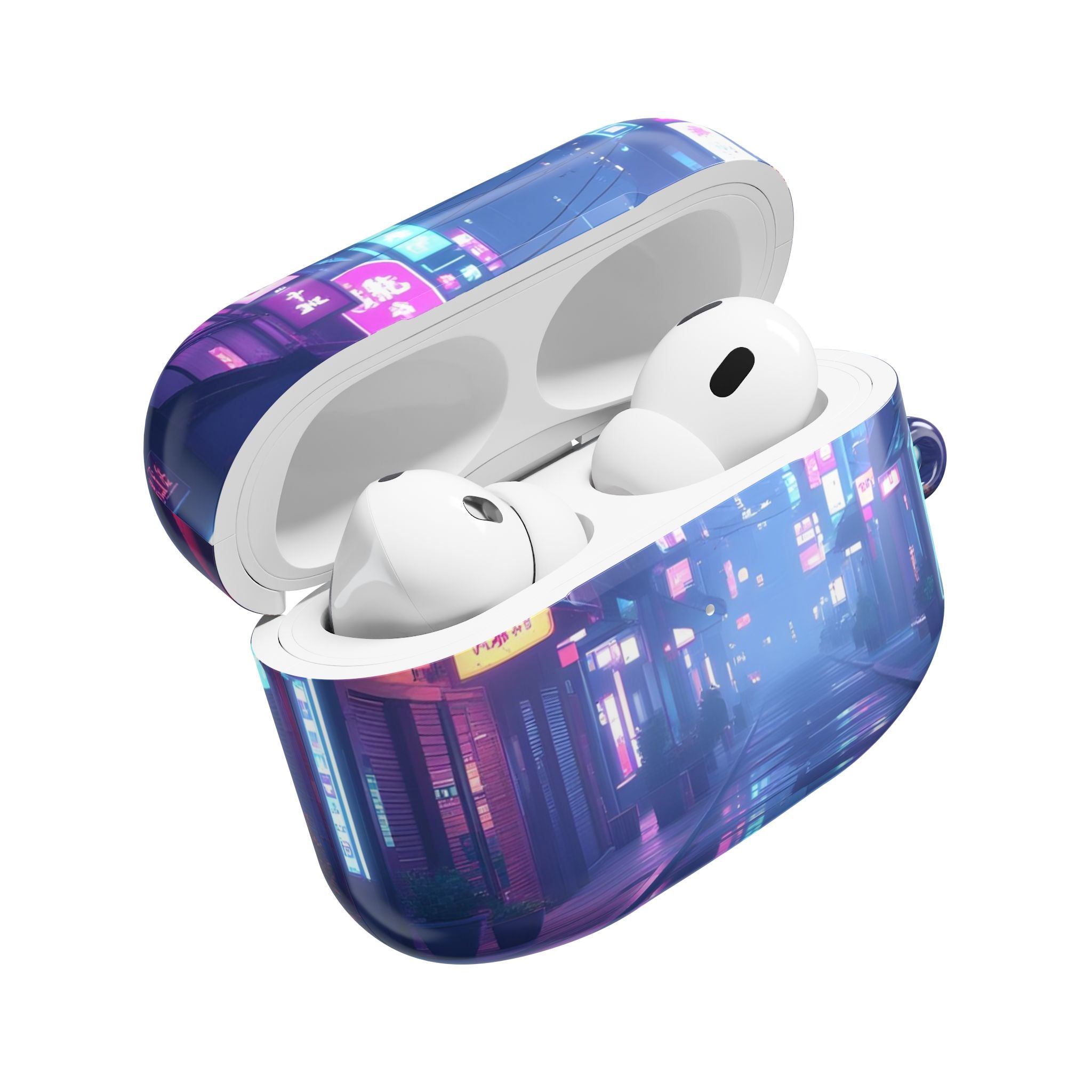 Cyberpunk Neon City Nightscape AirPod Case