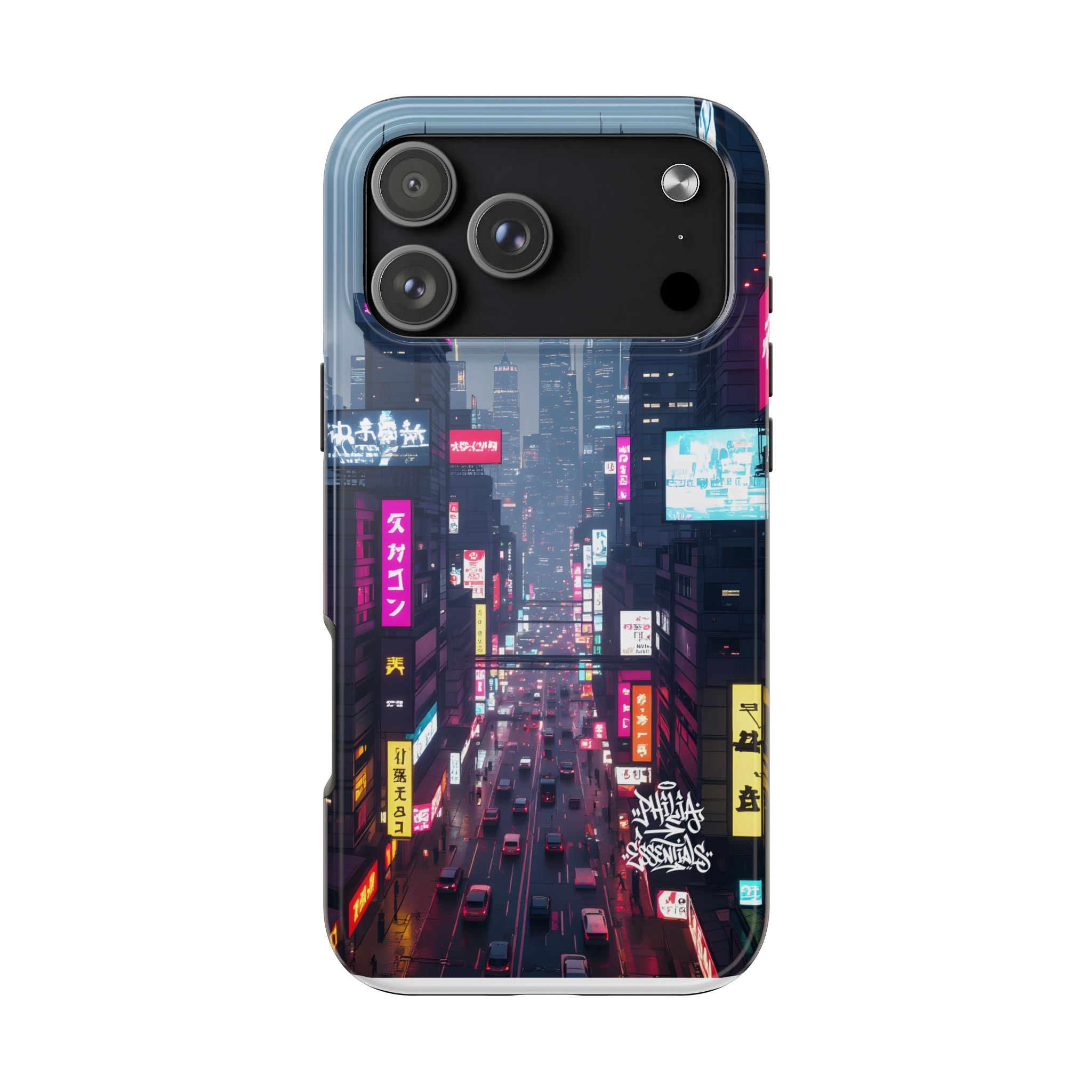 PHILIA — Cyberpunk City Phone Case | Futuristic Night Skyline