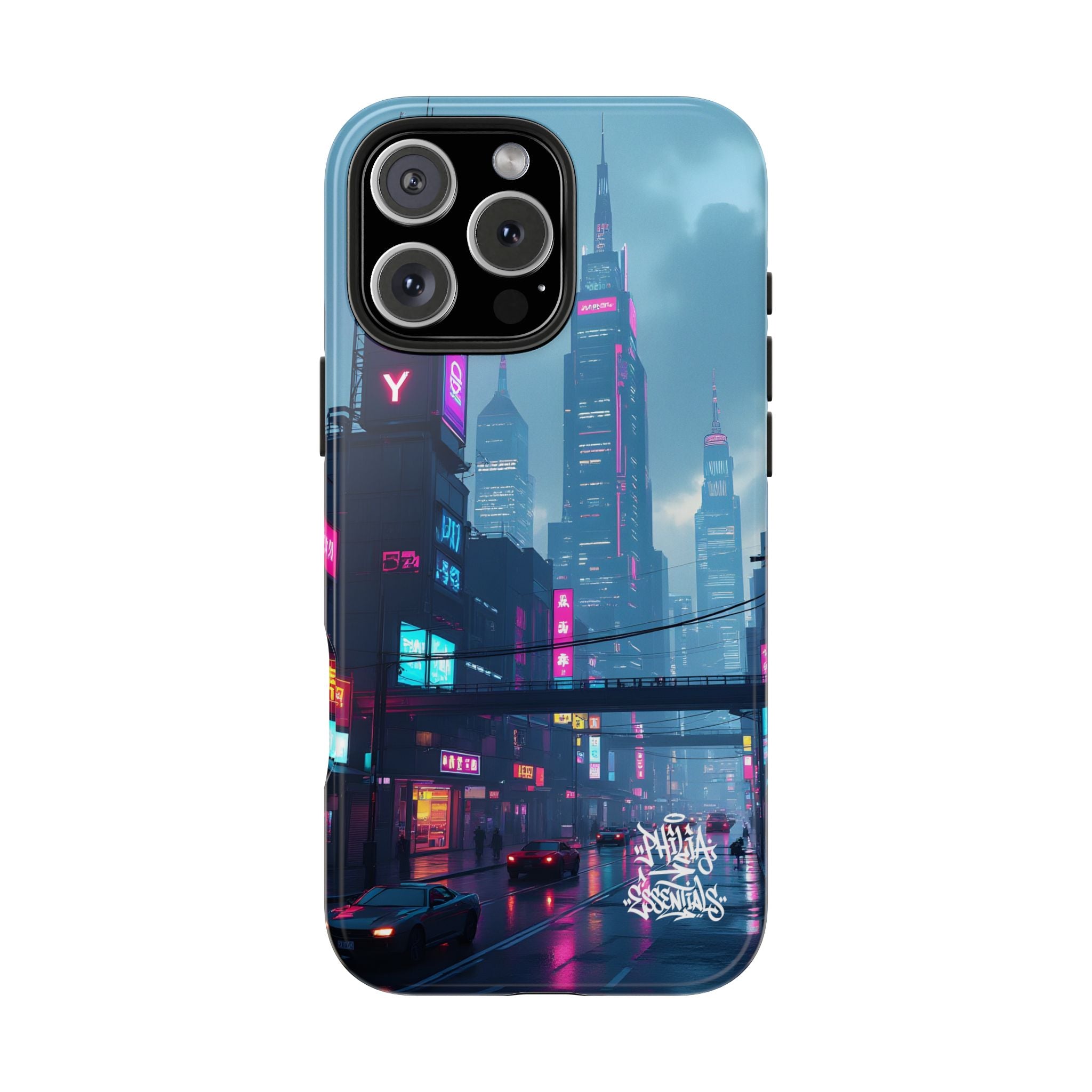 PHILIA — Neon Skyline Phone Case | Futuristic Festival Cover