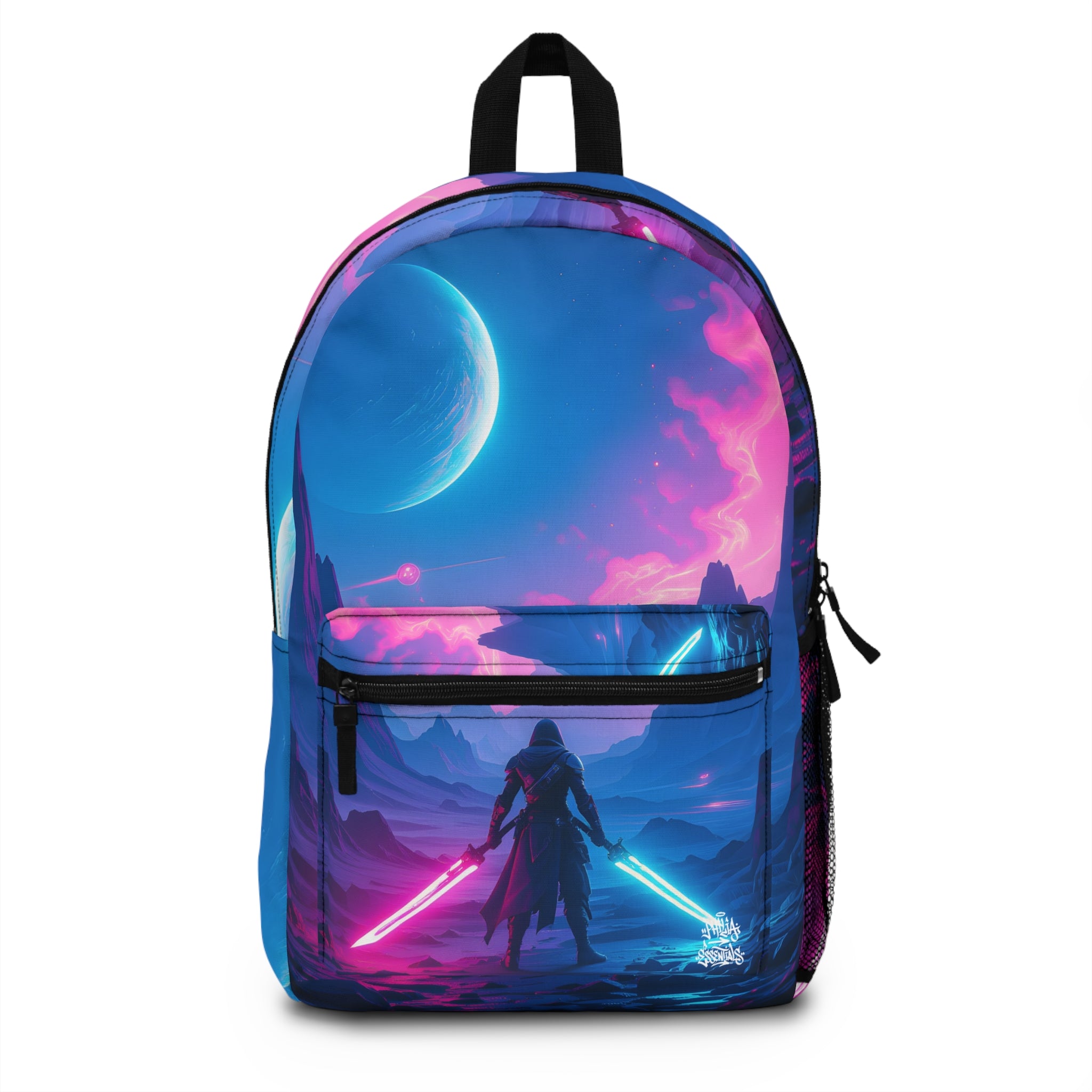 PHILIA — Neon Lightsaber Duel Backpack | Sci-Fi Galaxy Festival Bag