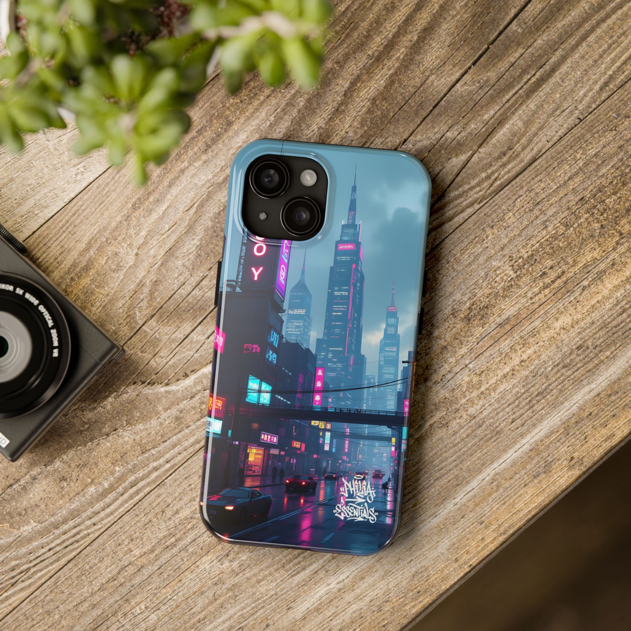 PHILIA — Neon Skyline Phone Case | Futuristic Festival Cover