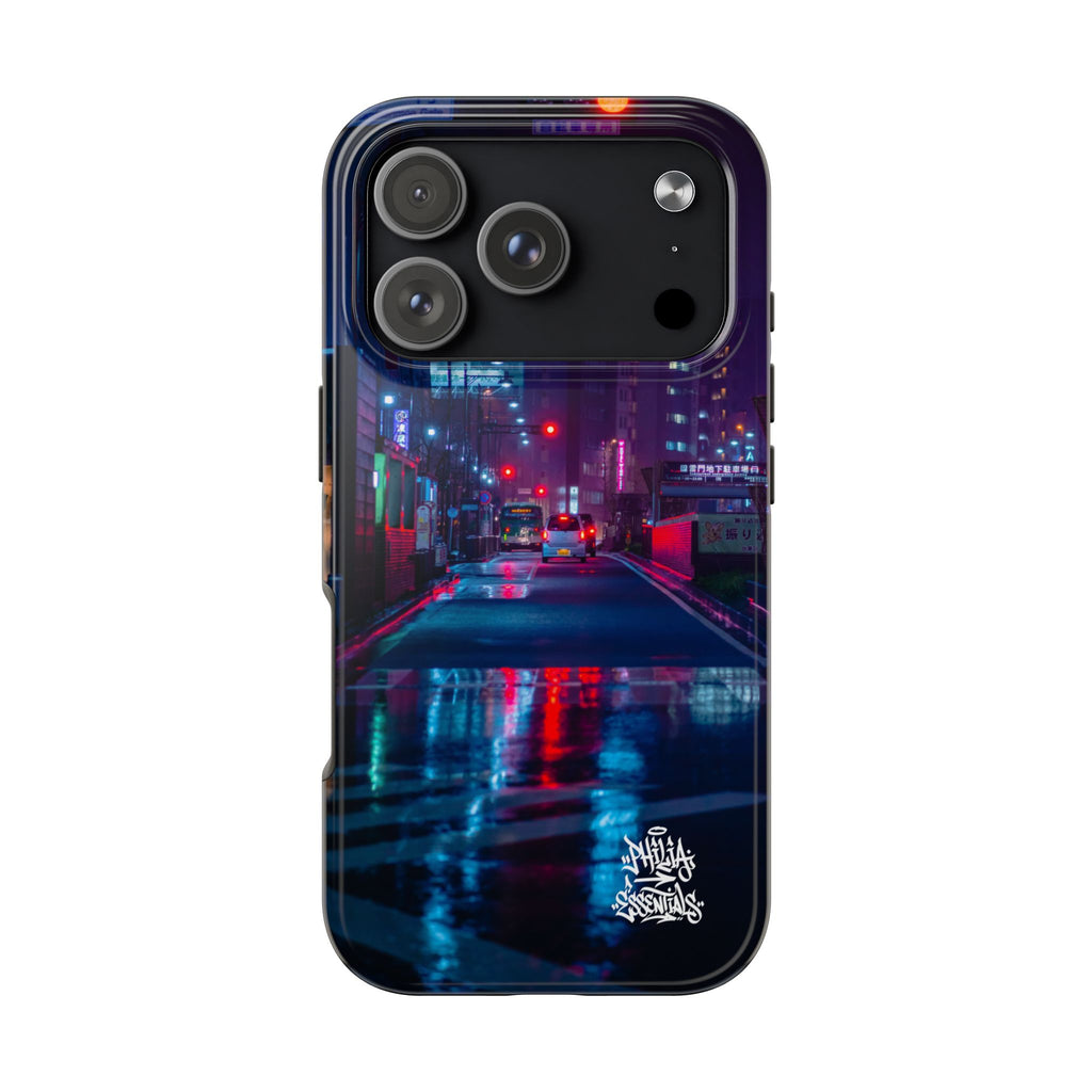PHILIA — Neon City Rain Phone Case | Cyberpunk EDM Cover