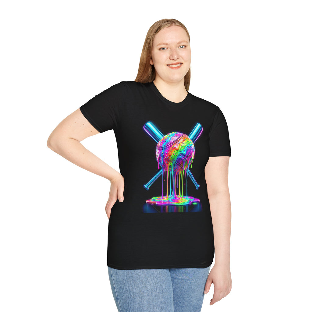 PHILIA — Neon Drip Baseball Tee | Vaporwave Rave Festival