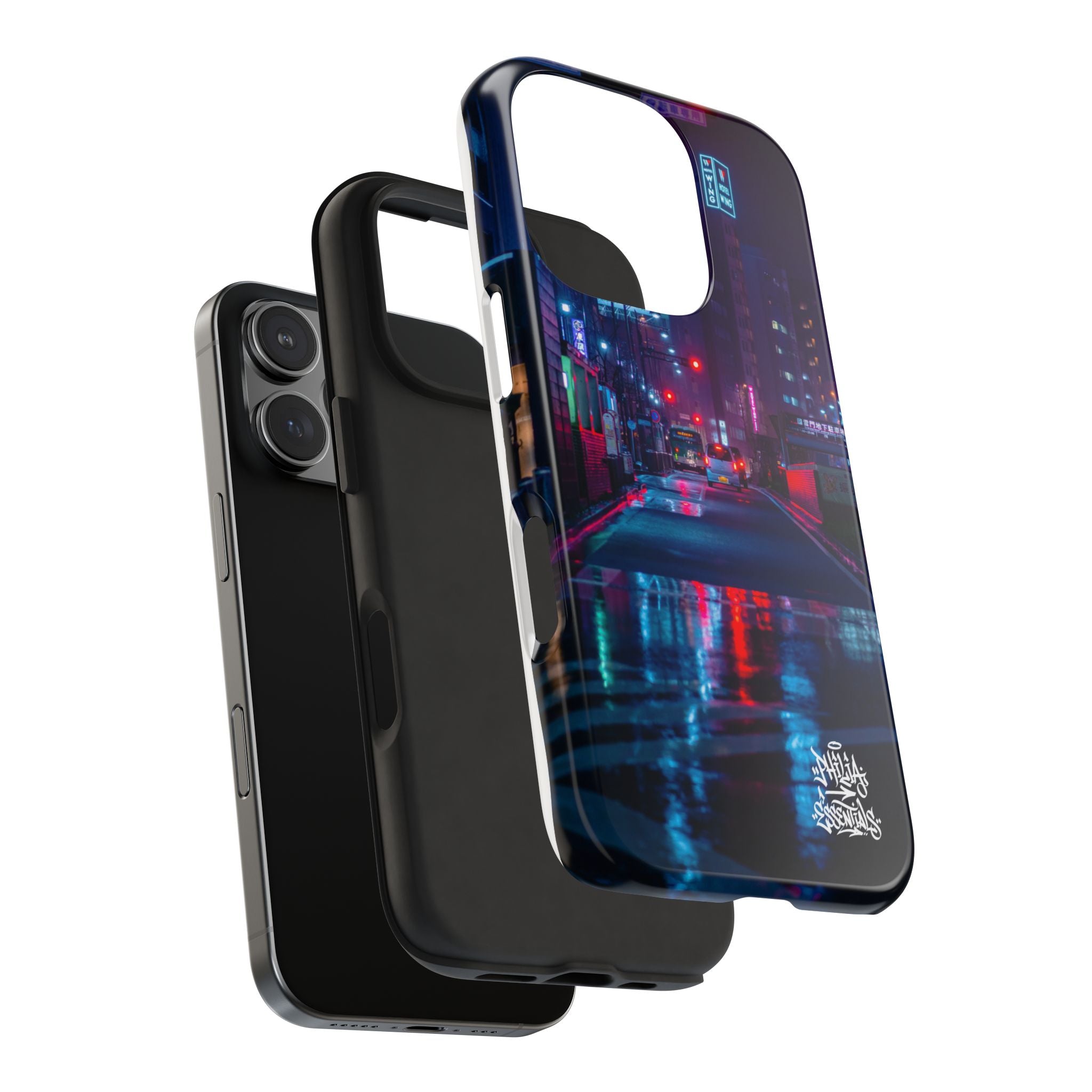 PHILIA — Neon City Rain Phone Case | Cyberpunk EDM Cover