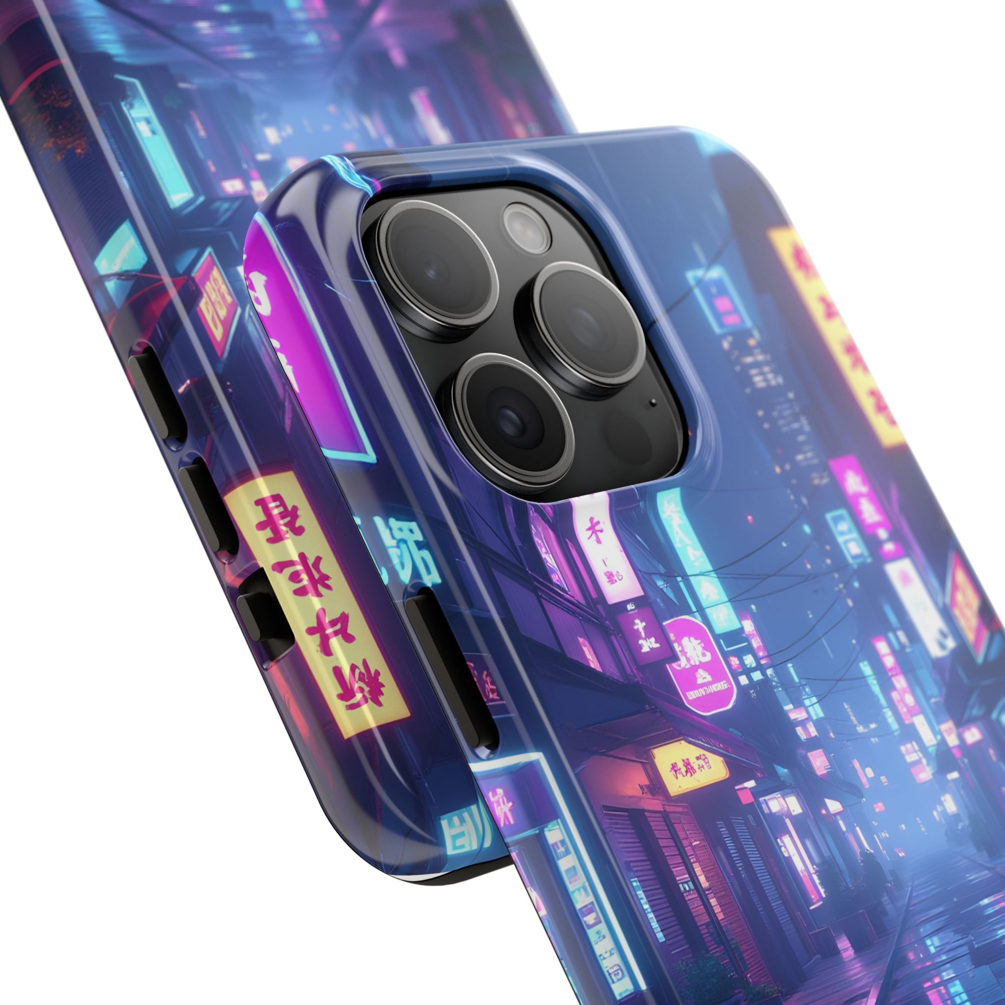 PHILIA — Neon City Street Phone Case | Cyberpunk Nightscape