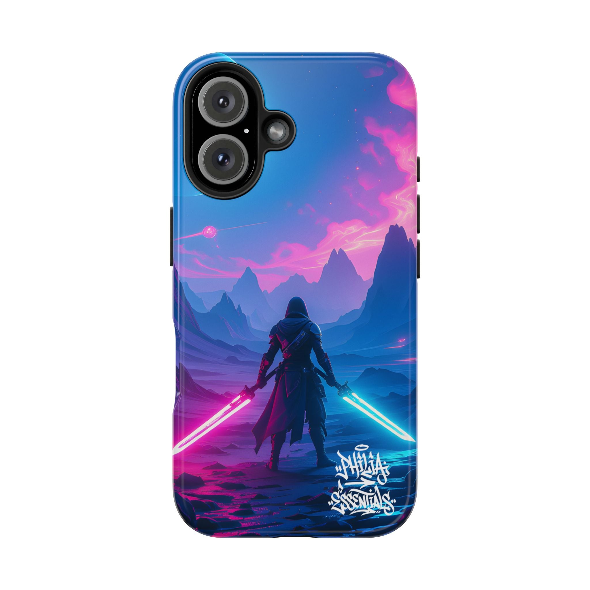 PHILIA — Neon Duelist Phone Case | Sci-Fi Rave Landscape
