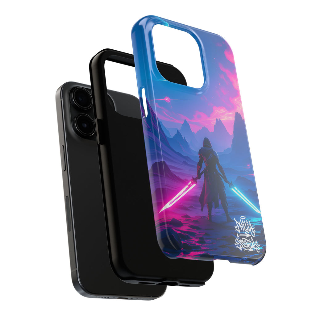PHILIA — Neon Duelist Phone Case | Sci-Fi Rave Landscape