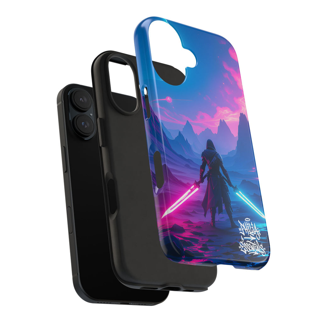 PHILIA — Neon Duelist Phone Case | Sci-Fi Rave Landscape