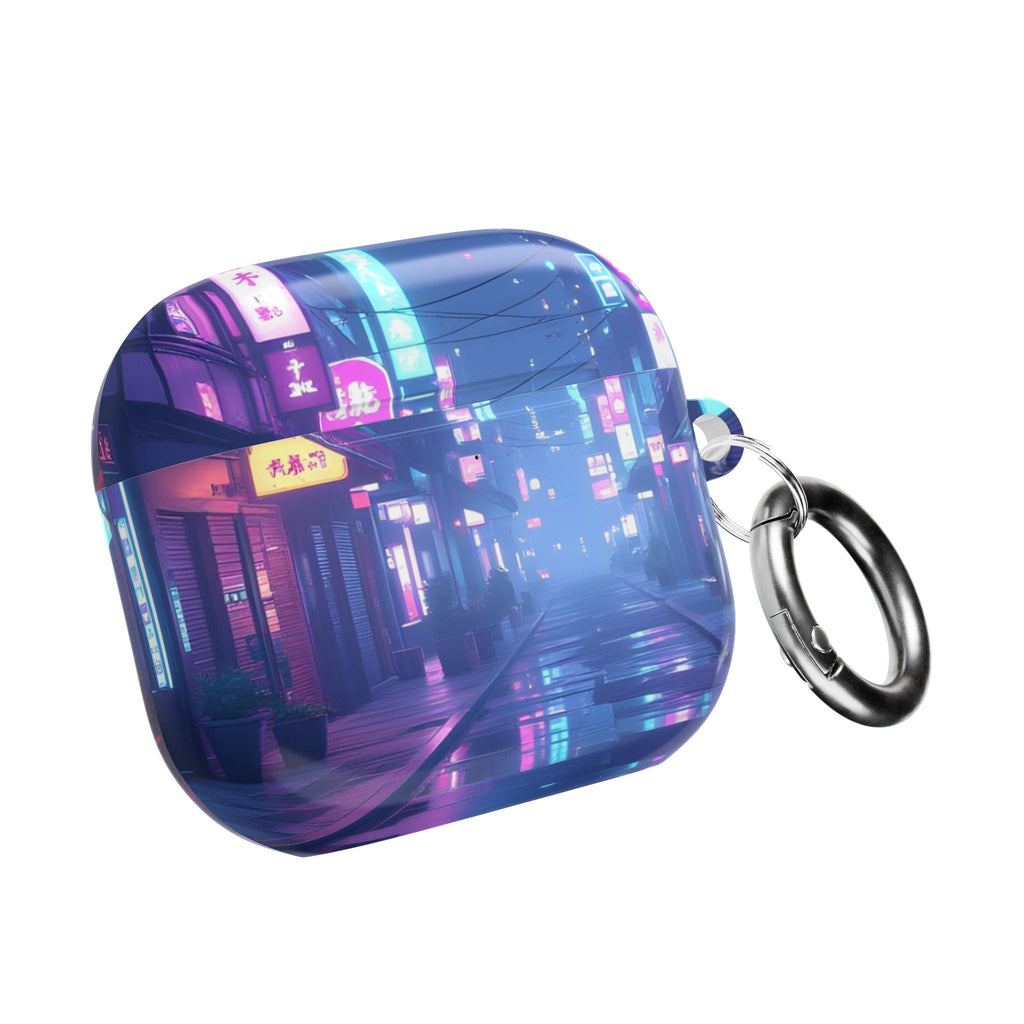 Cyberpunk Neon City Nightscape AirPod Case