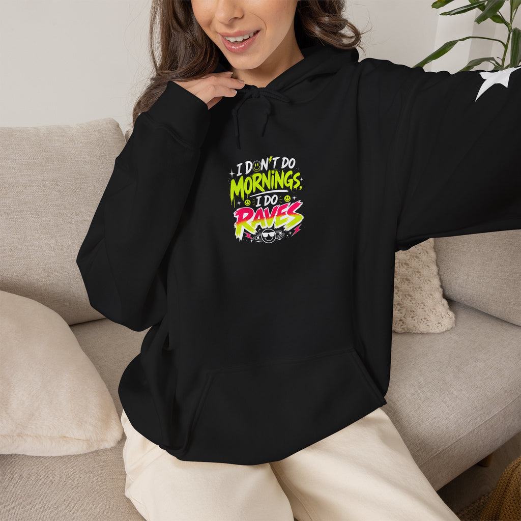 PHILIA — After Rave Hoodie | I Don't Do Mornings Retro Graphic