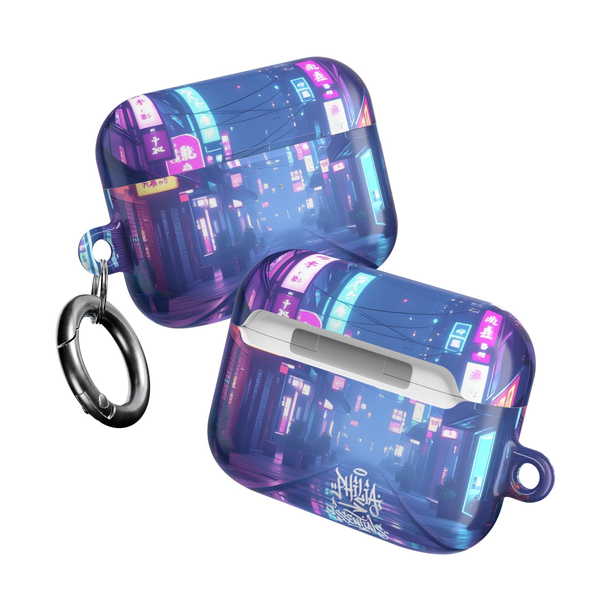 Cyberpunk Neon City Nightscape AirPod Case