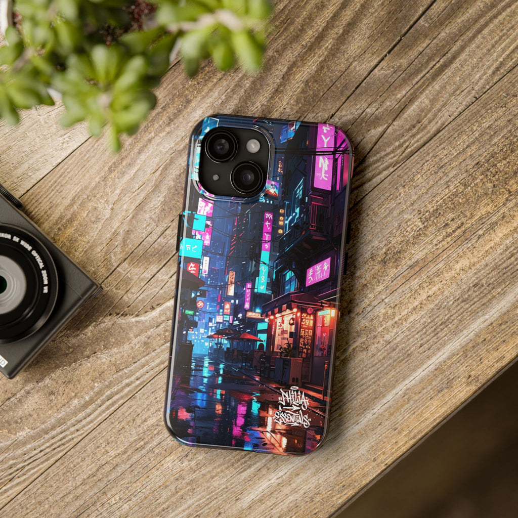 PHILIA — Neon City Alley Phone Case | Cyberpunk Tokyo Night