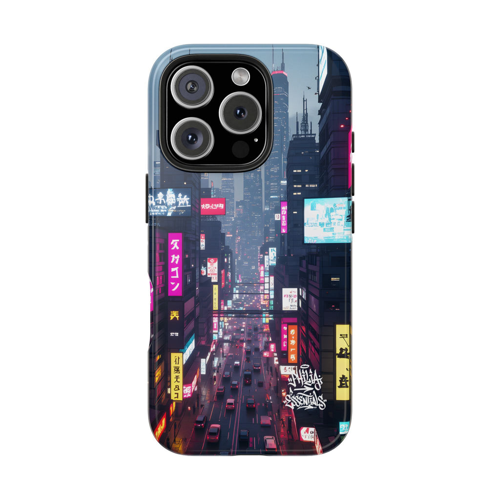 PHILIA — Cyberpunk City Phone Case | Futuristic Night Skyline