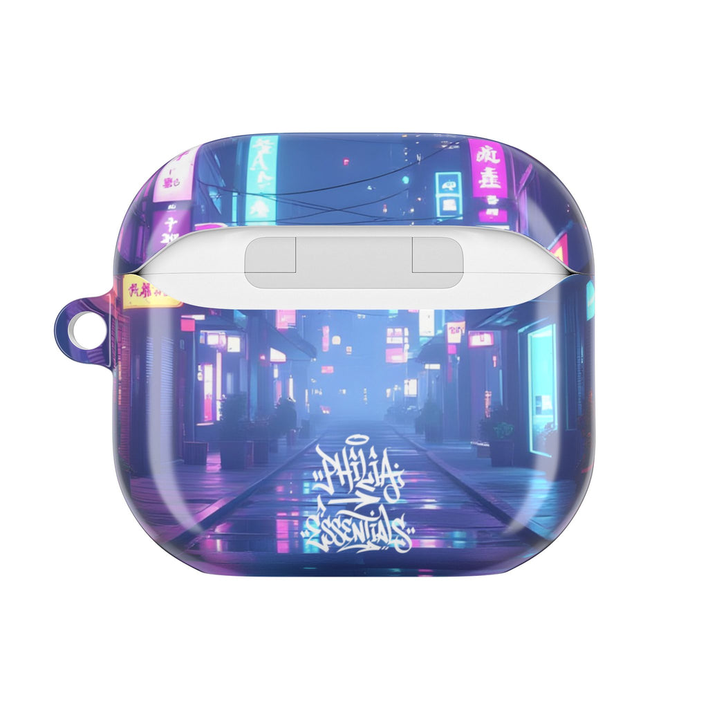Cyberpunk Neon City Nightscape AirPod Case