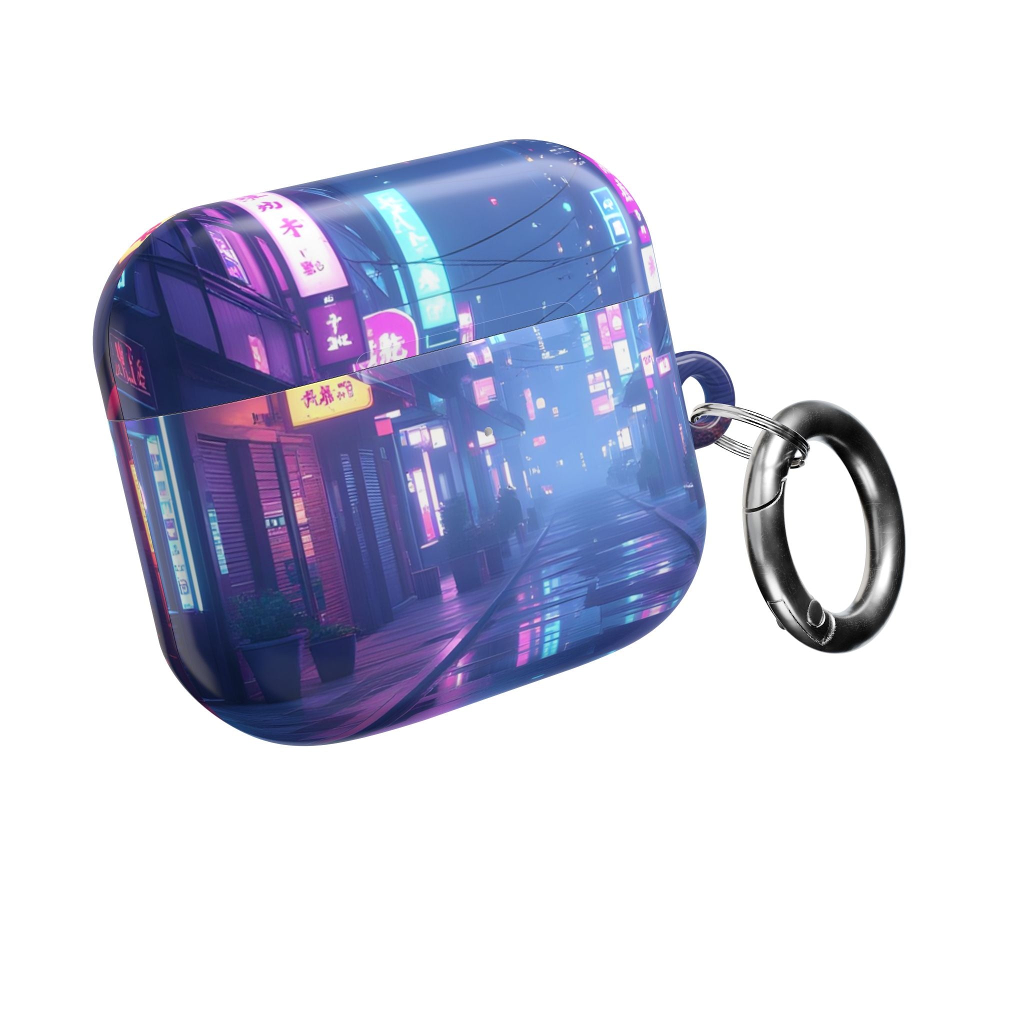 Cyberpunk Neon City Nightscape AirPod Case
