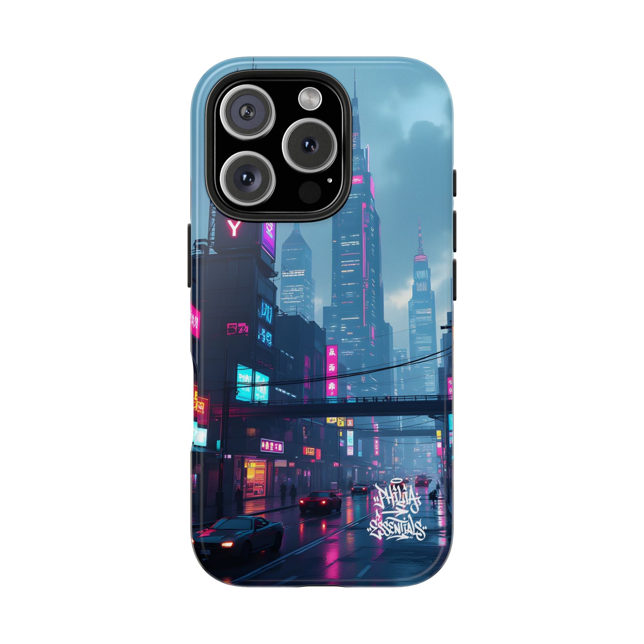 PHILIA — Neon Skyline Phone Case | Futuristic Festival Cover
