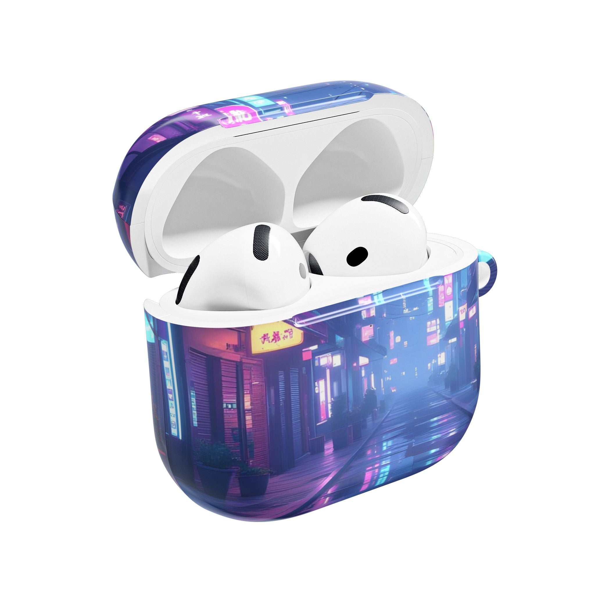 Cyberpunk Neon City Nightscape AirPod Case