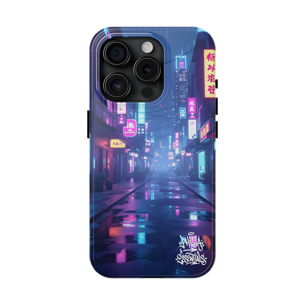 PHILIA — Neon City Street Phone Case | Cyberpunk Nightscape