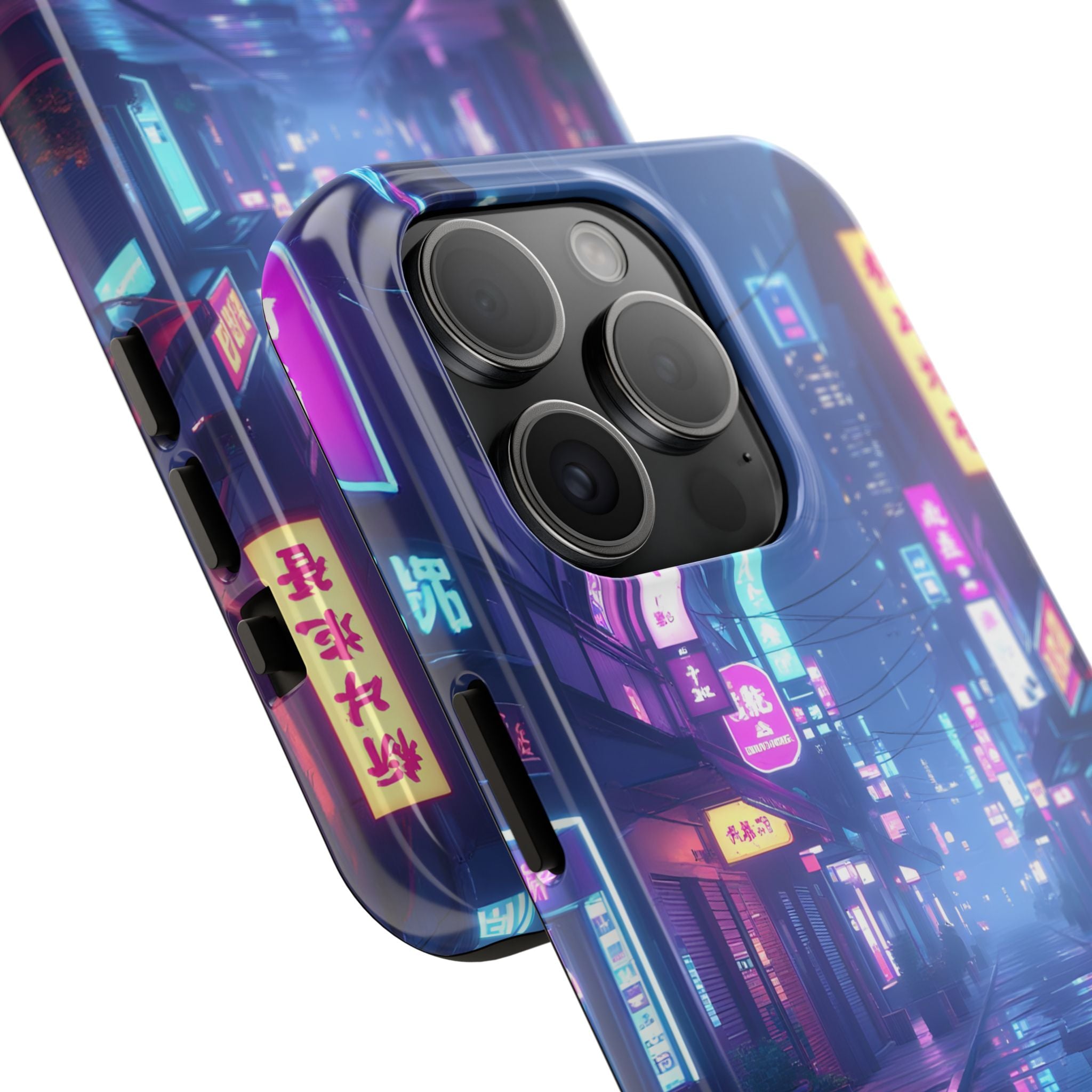 PHILIA — Neon City Street Phone Case | Cyberpunk Nightscape