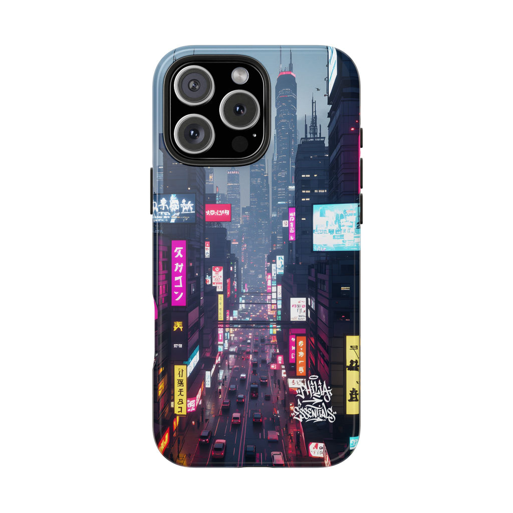 PHILIA — Cyberpunk City Phone Case | Futuristic Night Skyline