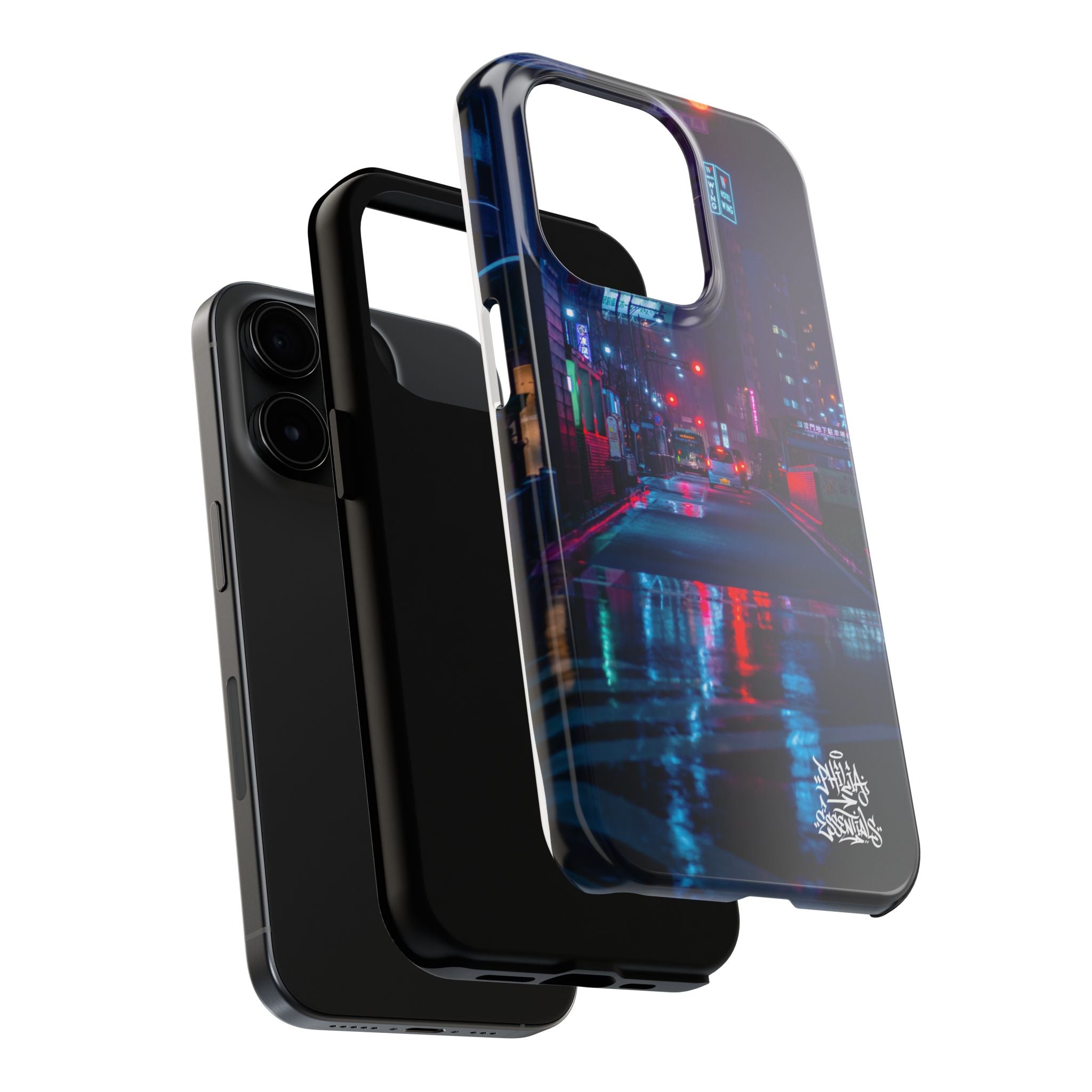 PHILIA — Neon City Rain Phone Case | Cyberpunk EDM Cover
