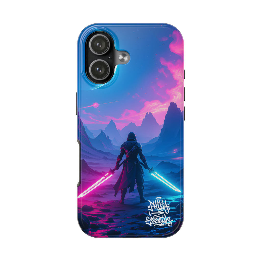 PHILIA — Neon Duelist Phone Case | Sci-Fi Rave Landscape