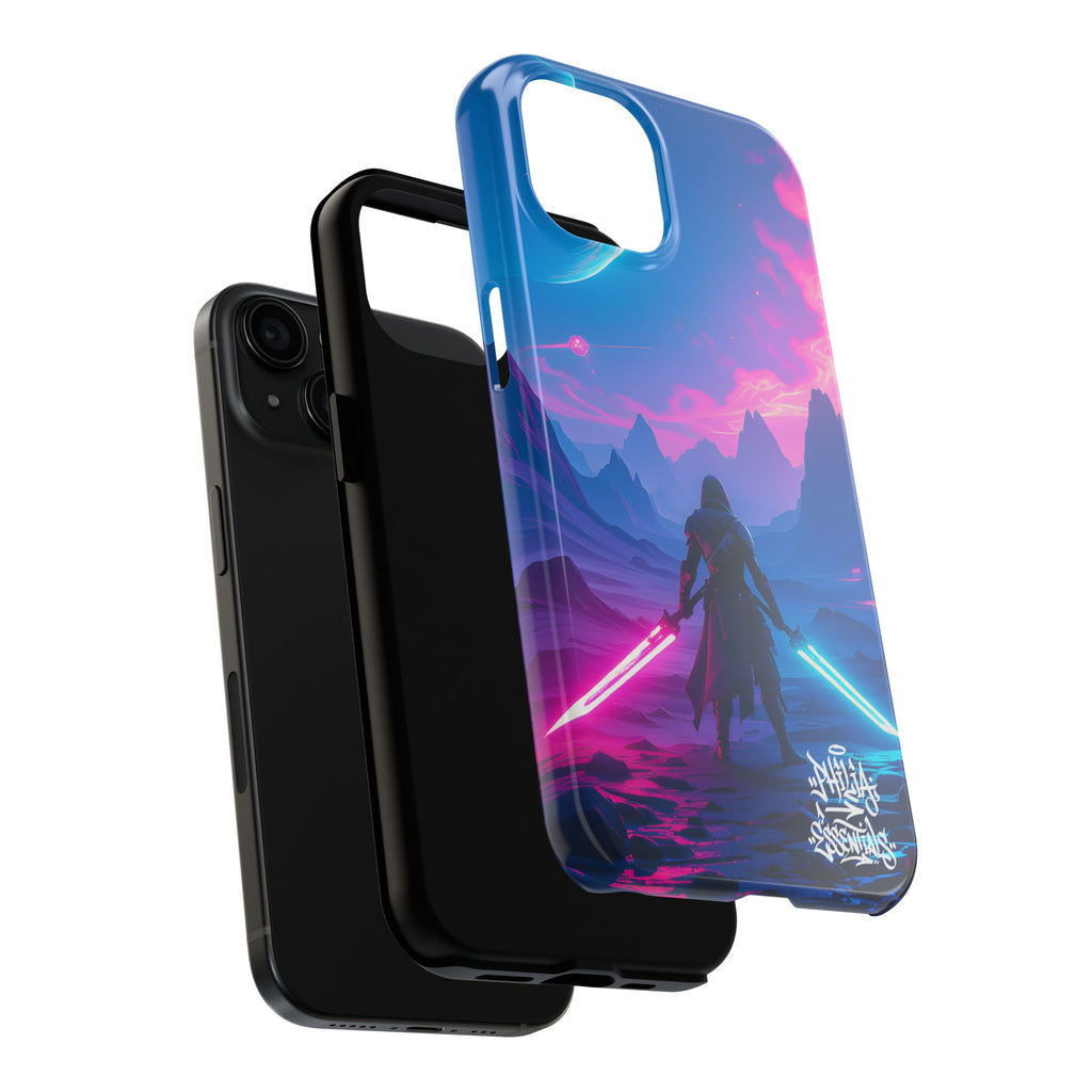 PHILIA — Neon Duelist Phone Case | Sci-Fi Rave Landscape